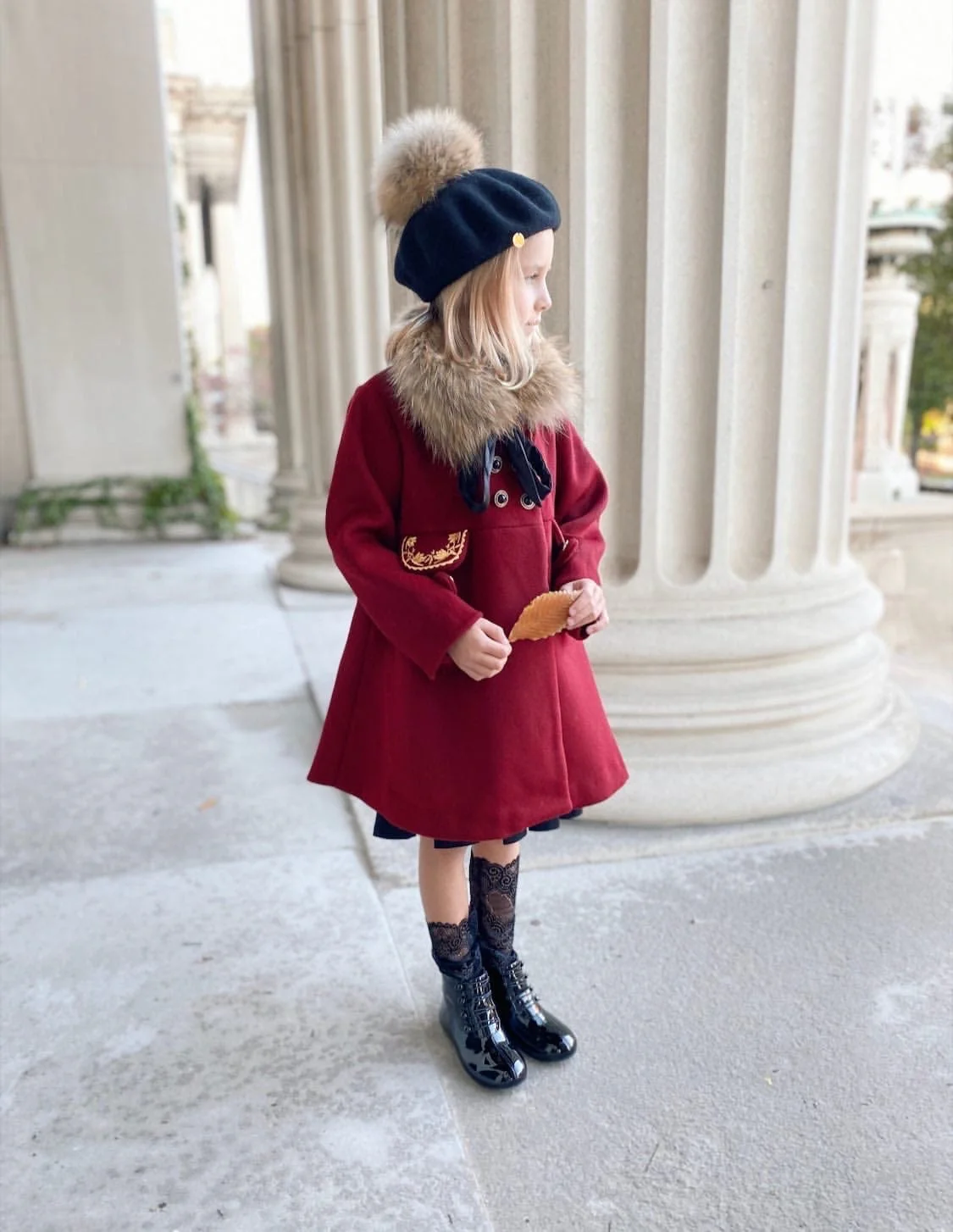 The Empress Garnet Wool Coat - Image 31
