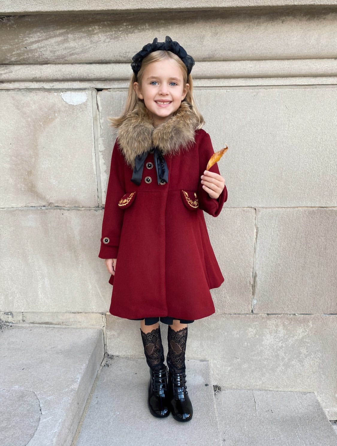 The Empress Garnet Wool Coat - Image 32