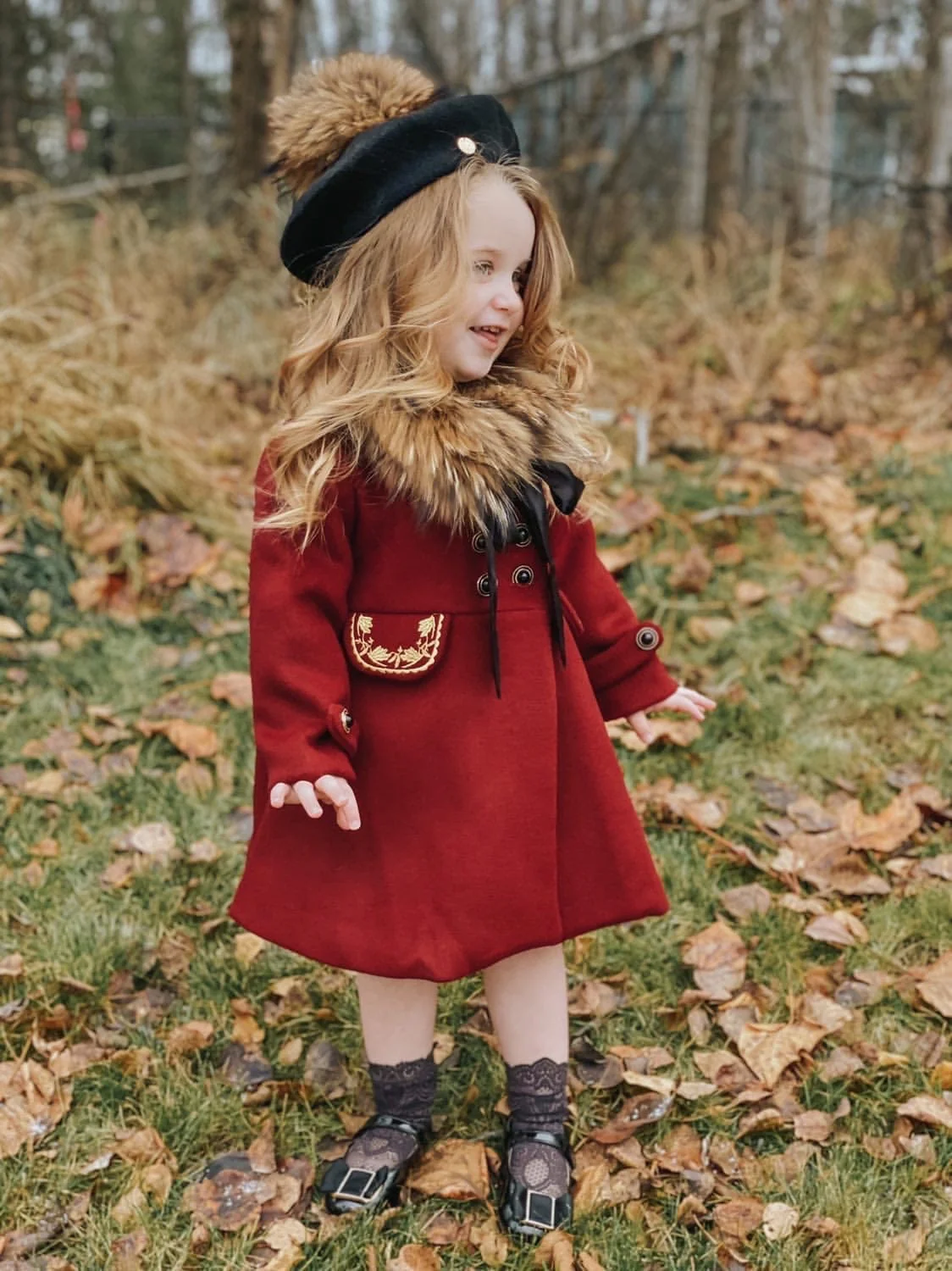 The Empress Garnet Wool Coat - Image 33