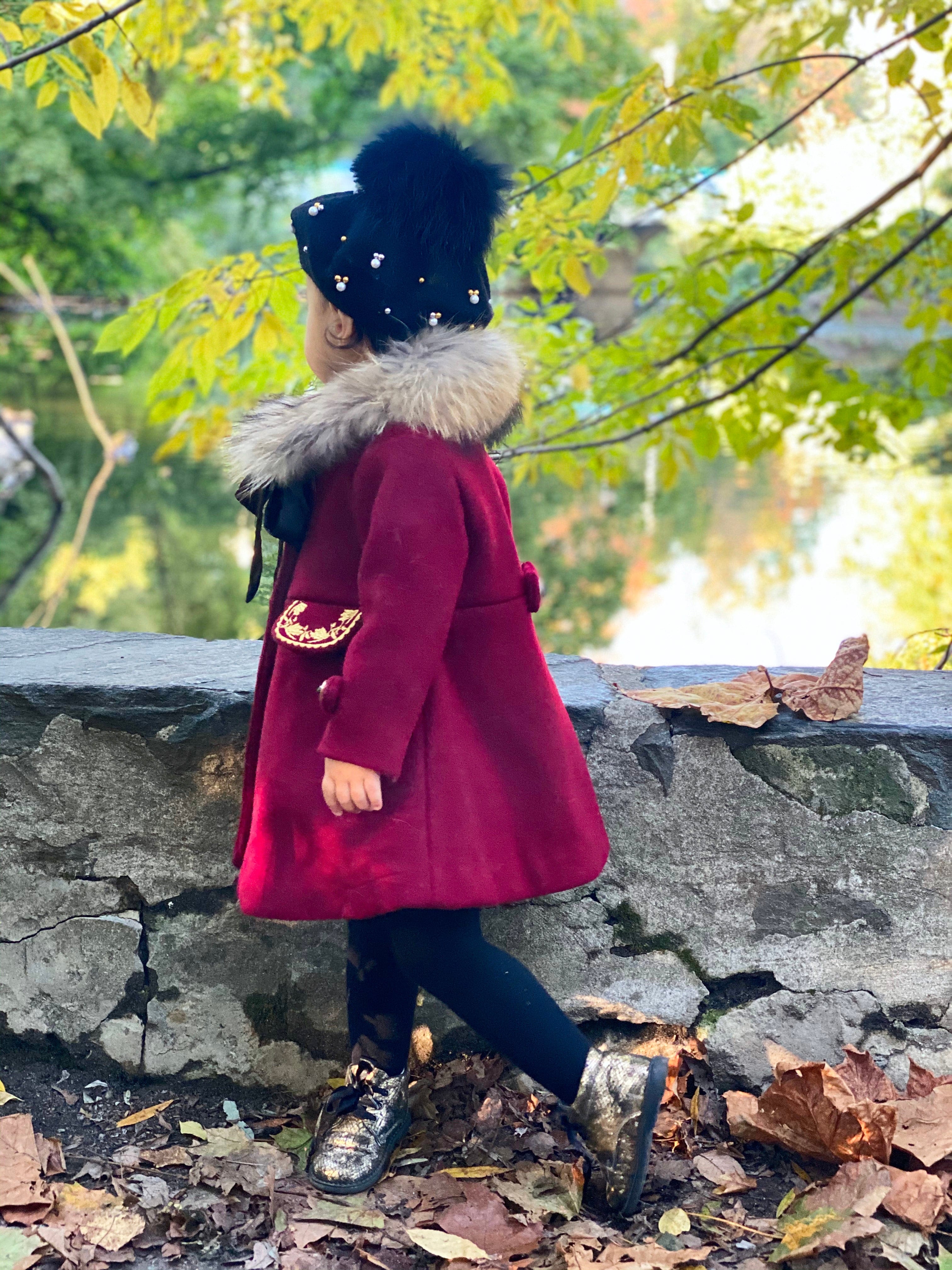 The Empress Garnet Wool Coat - Image 35