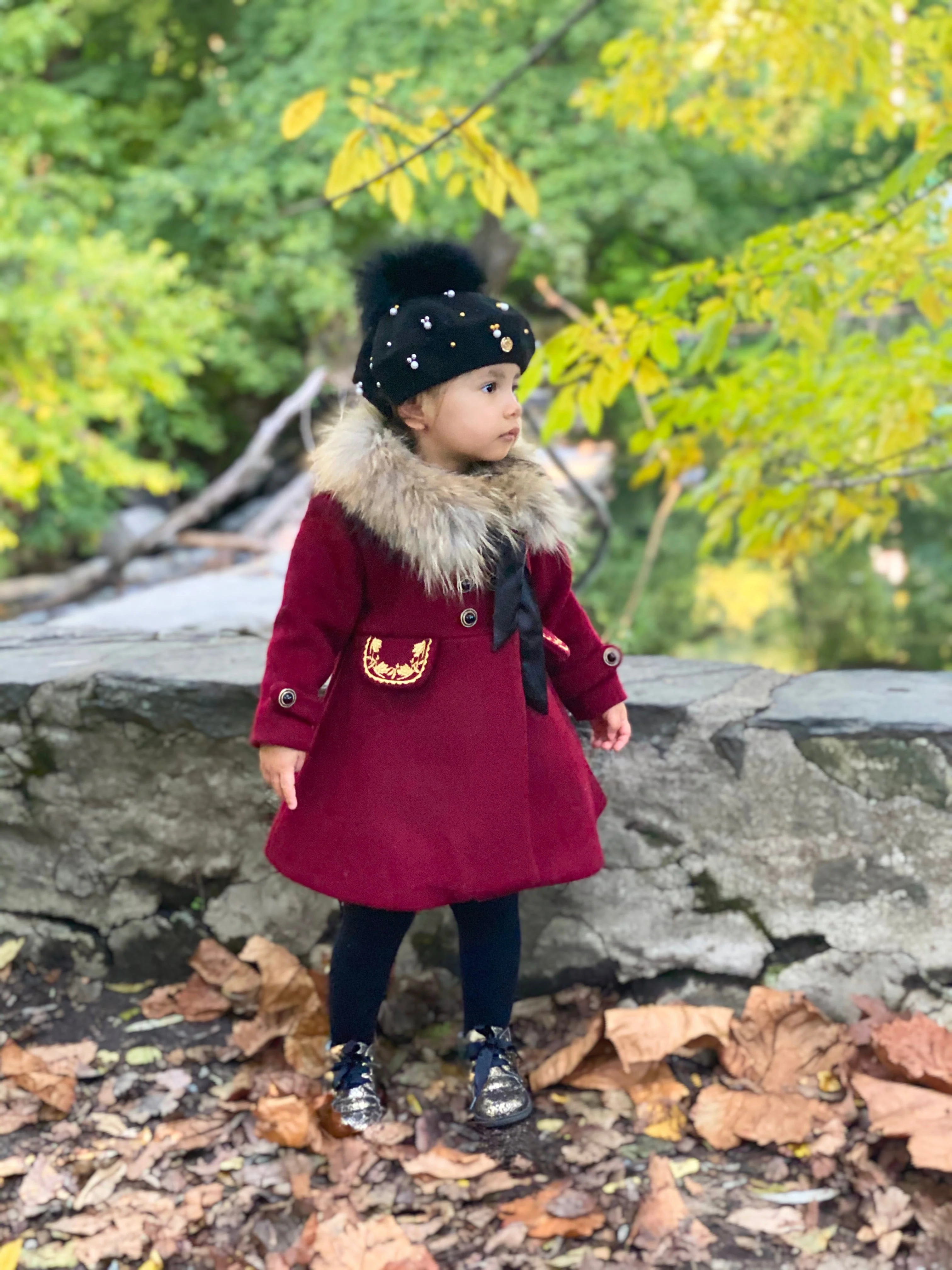 The Empress Garnet Wool Coat - Image 36