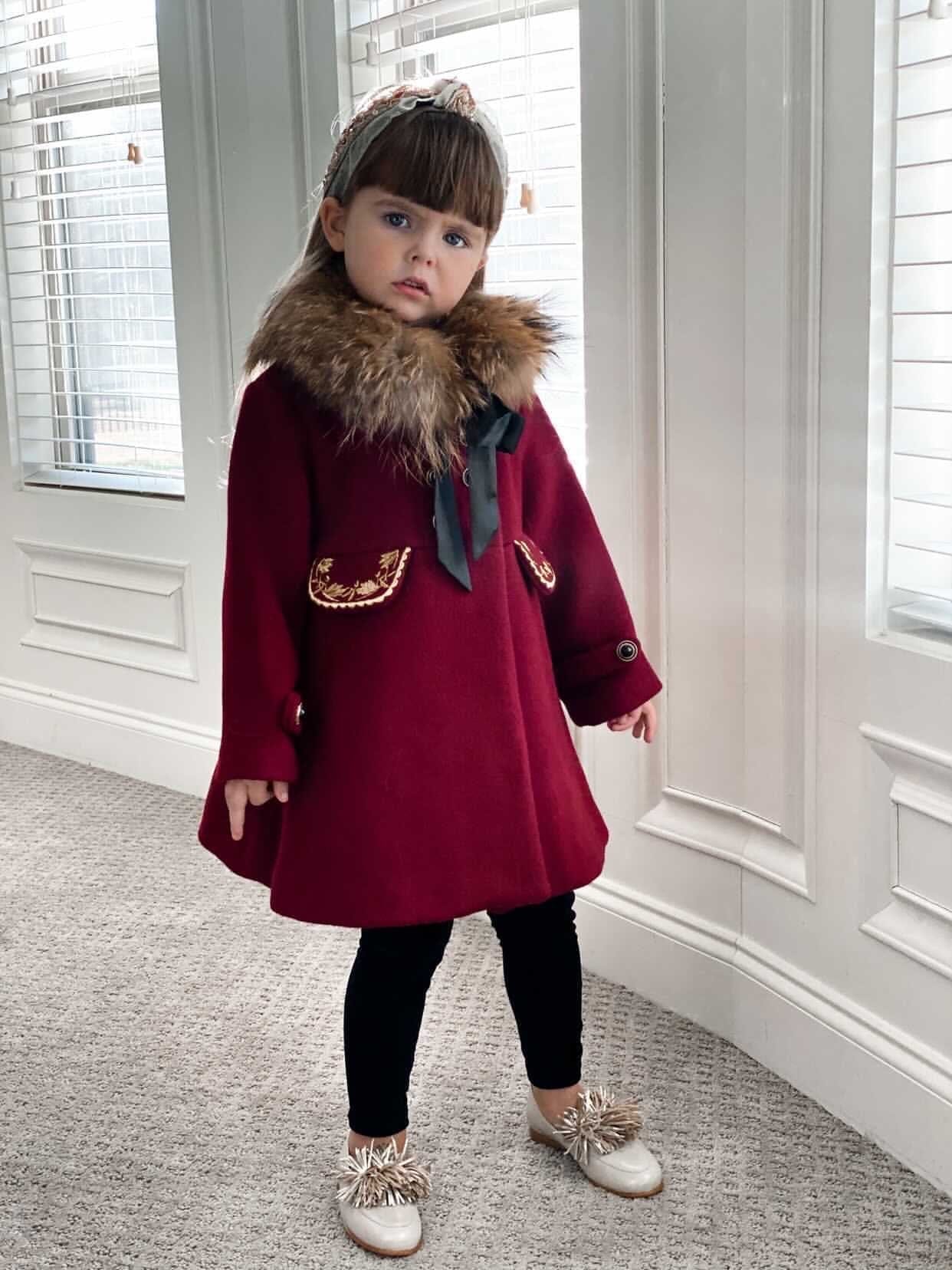 The Empress Garnet Wool Coat - Image 6