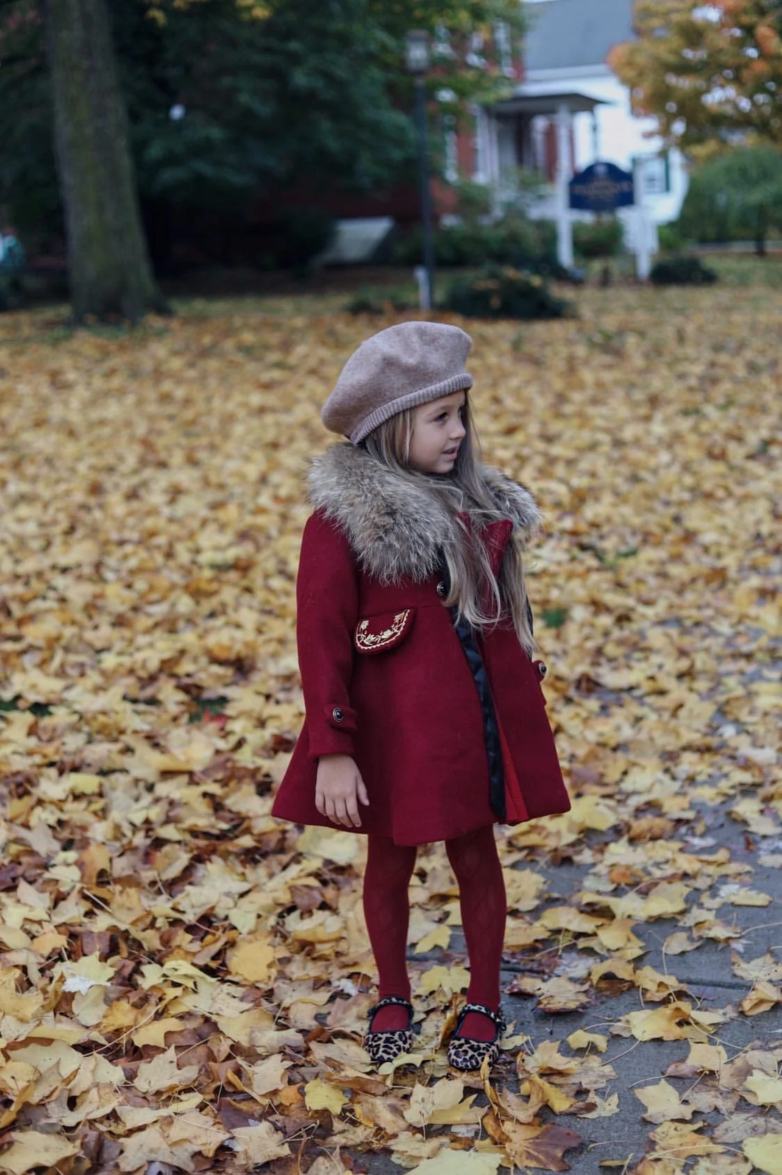 The Empress Garnet Wool Coat - Image 7