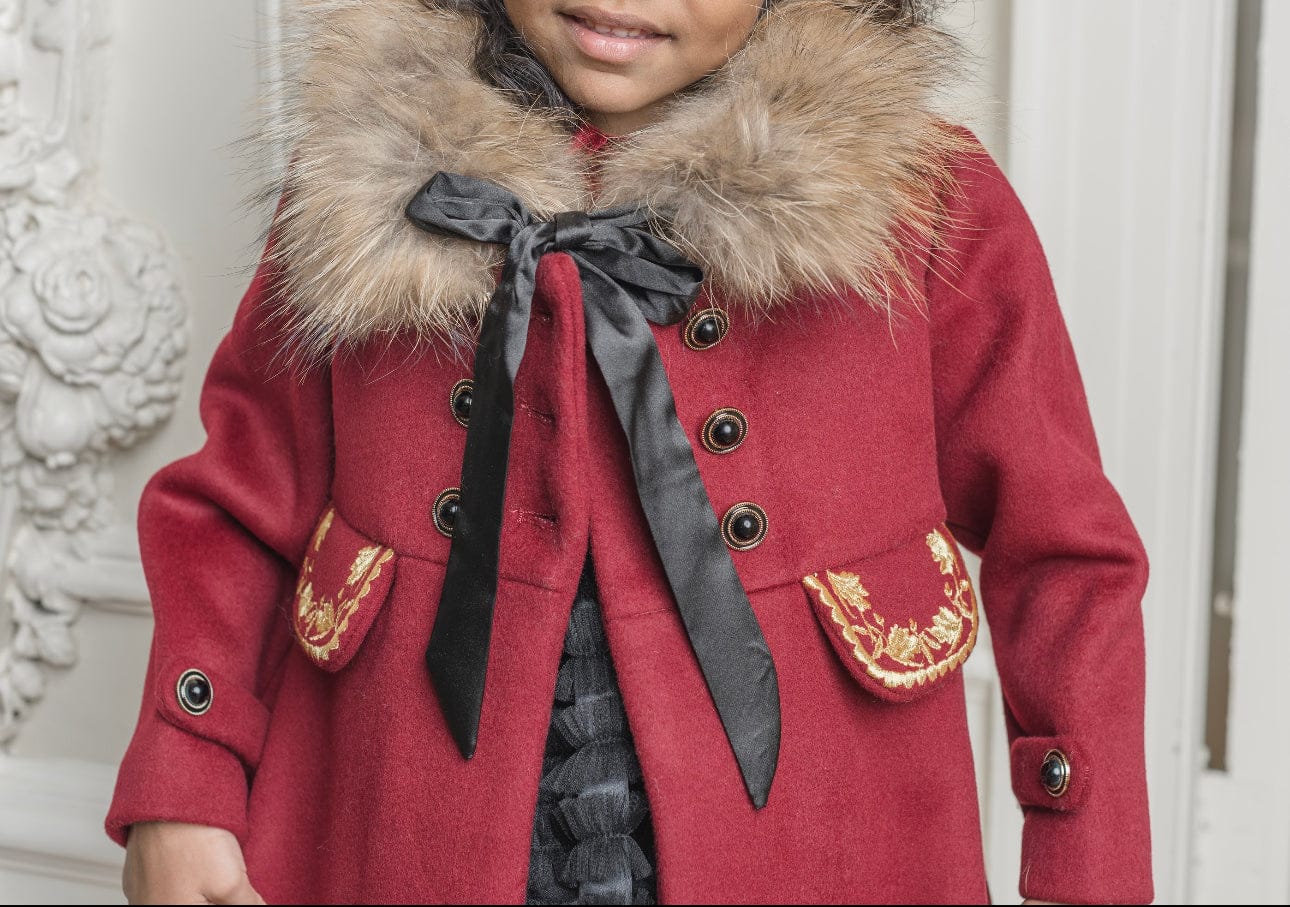 The Empress Garnet Wool Coat - Image 8