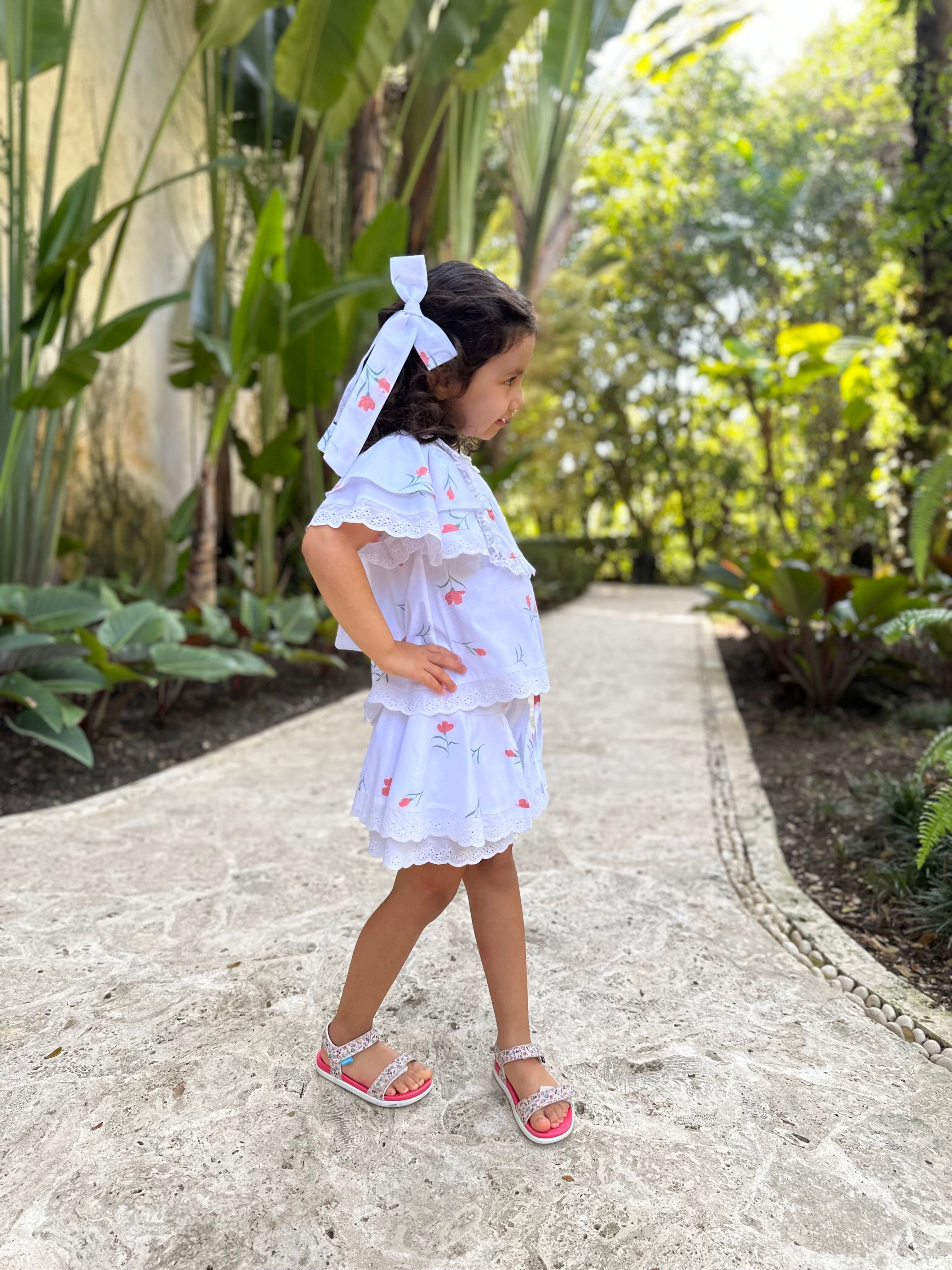 Tulip Cotton Blouse and Shorts Set - Image 14
