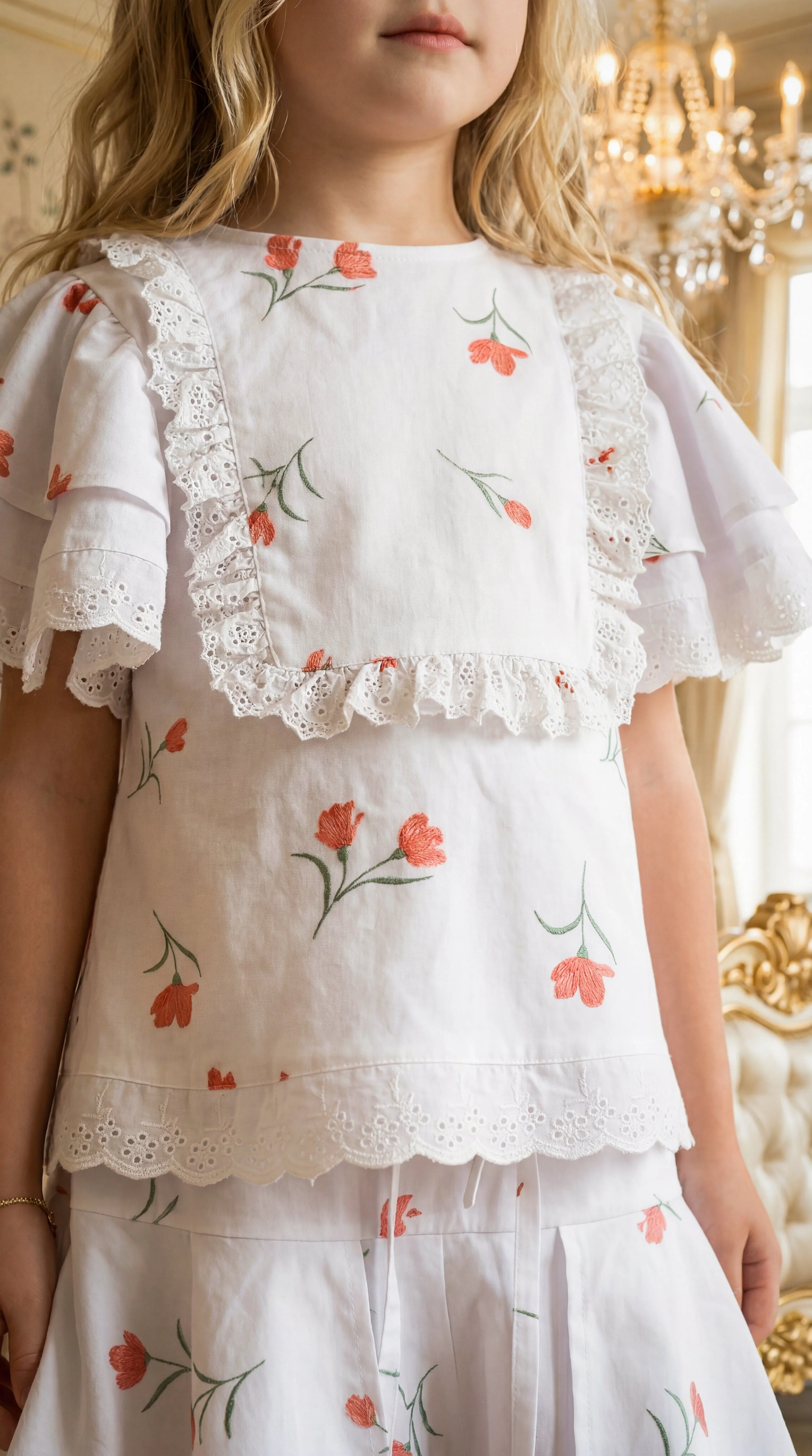 Tulip Cotton Blouse and Shorts Set - Image 17