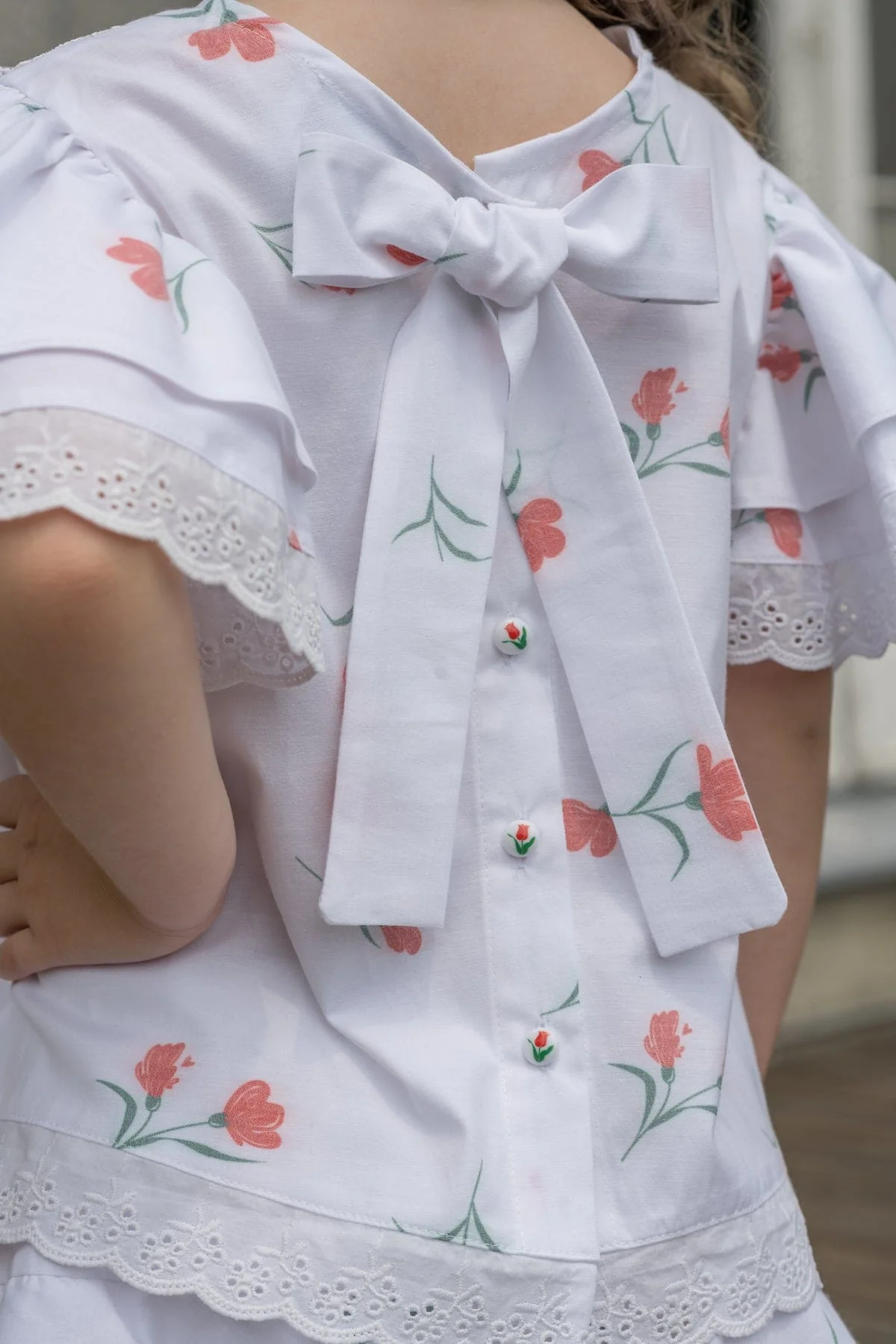 Tulip Cotton Blouse and Shorts Set - Image 3