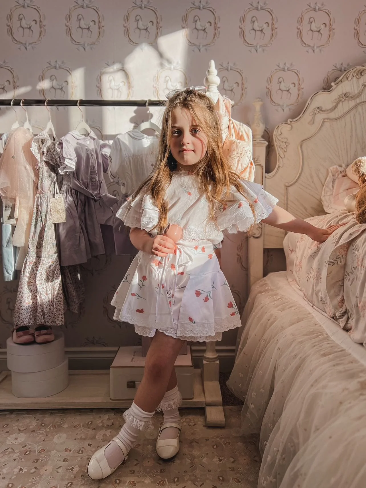 Tulip Cotton Blouse and Shorts Set - Image 9