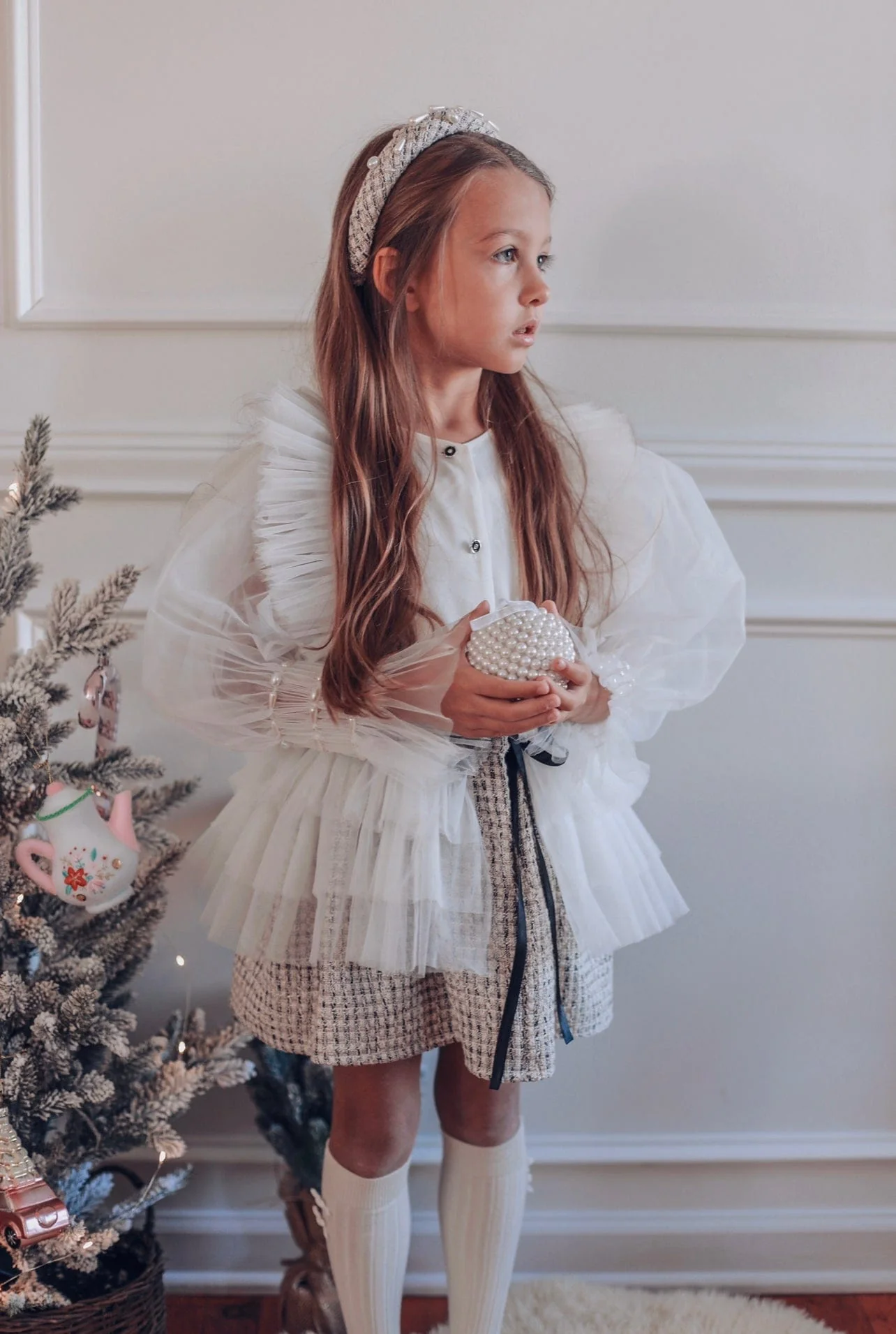 Vera Tweed Blouse and Skirt Set - Image 4
