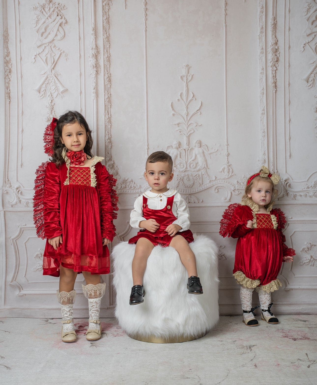 Victoria Red Velvet Dress - Image 6