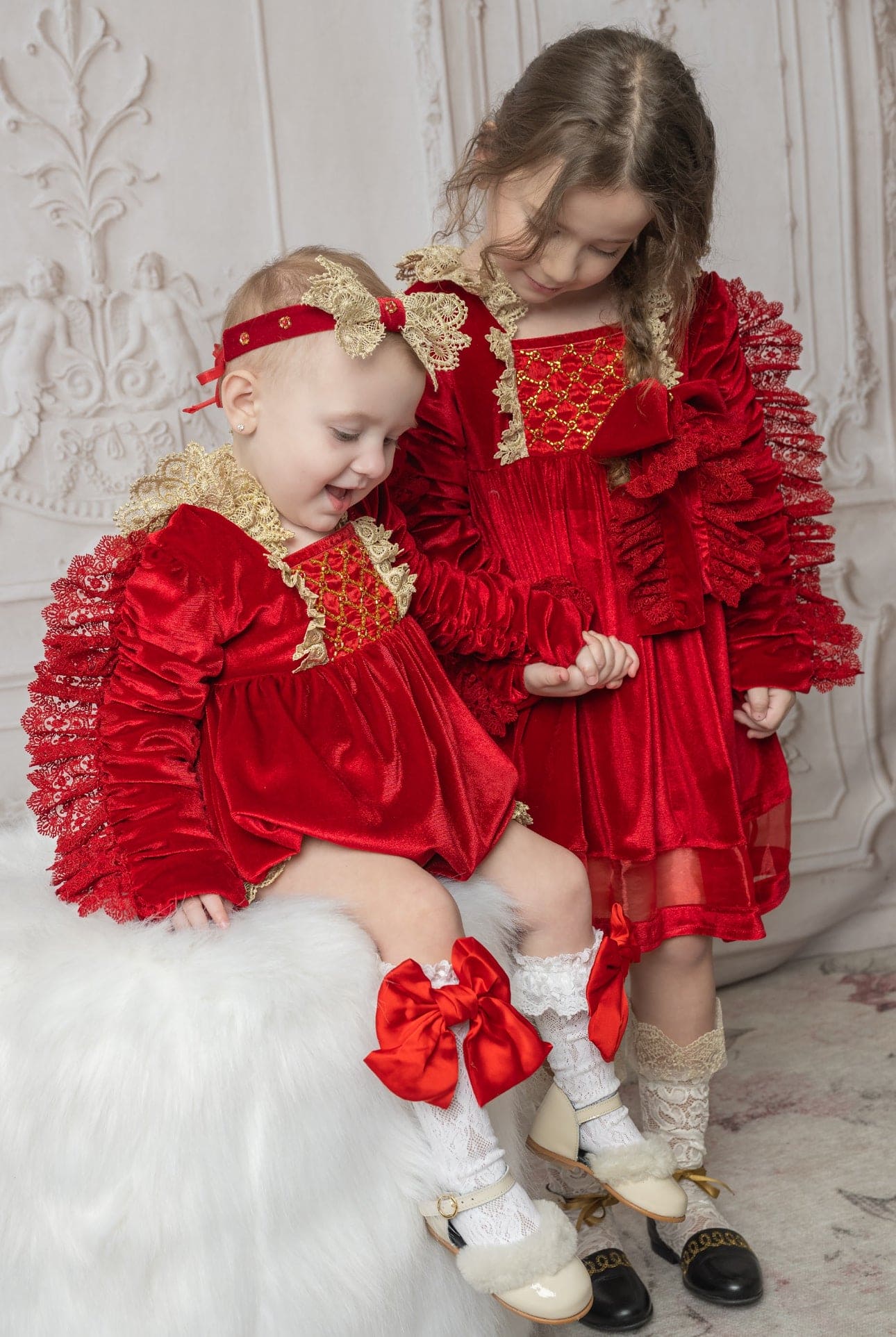 Victoria Red Velvet Romper - Image 10