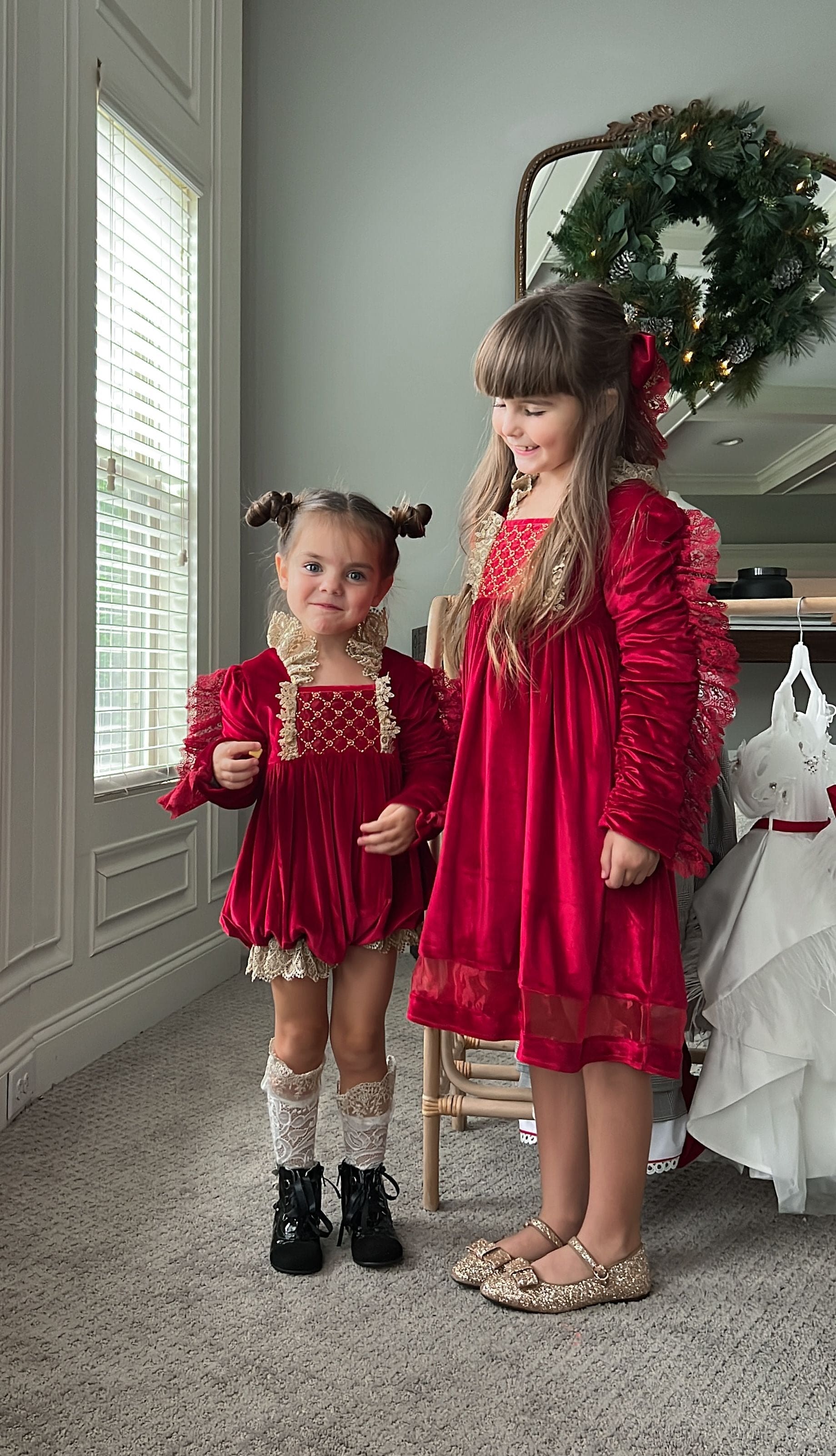 Victoria Red Velvet Romper - Image 11