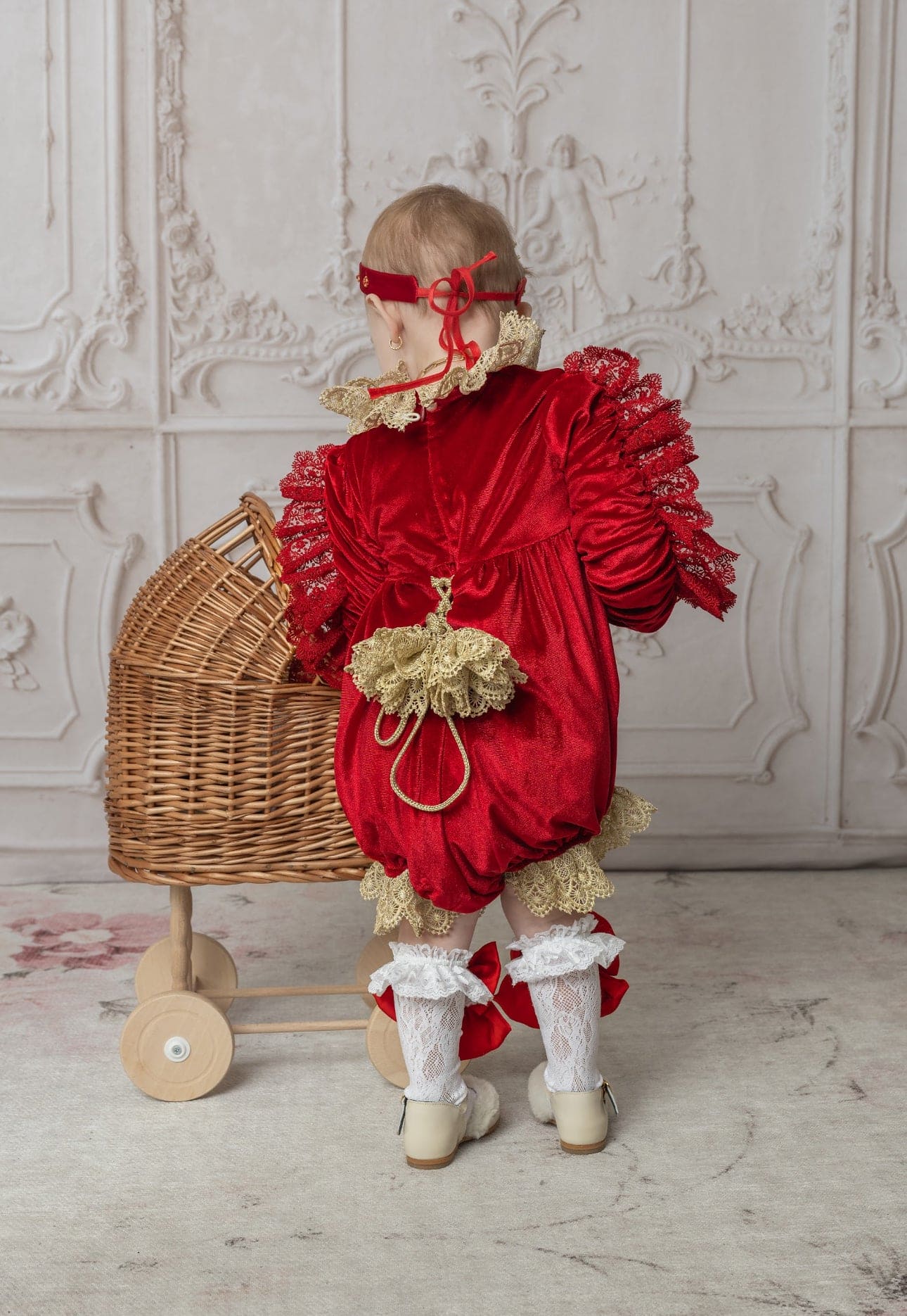 Victoria Red Velvet Romper - Image 12