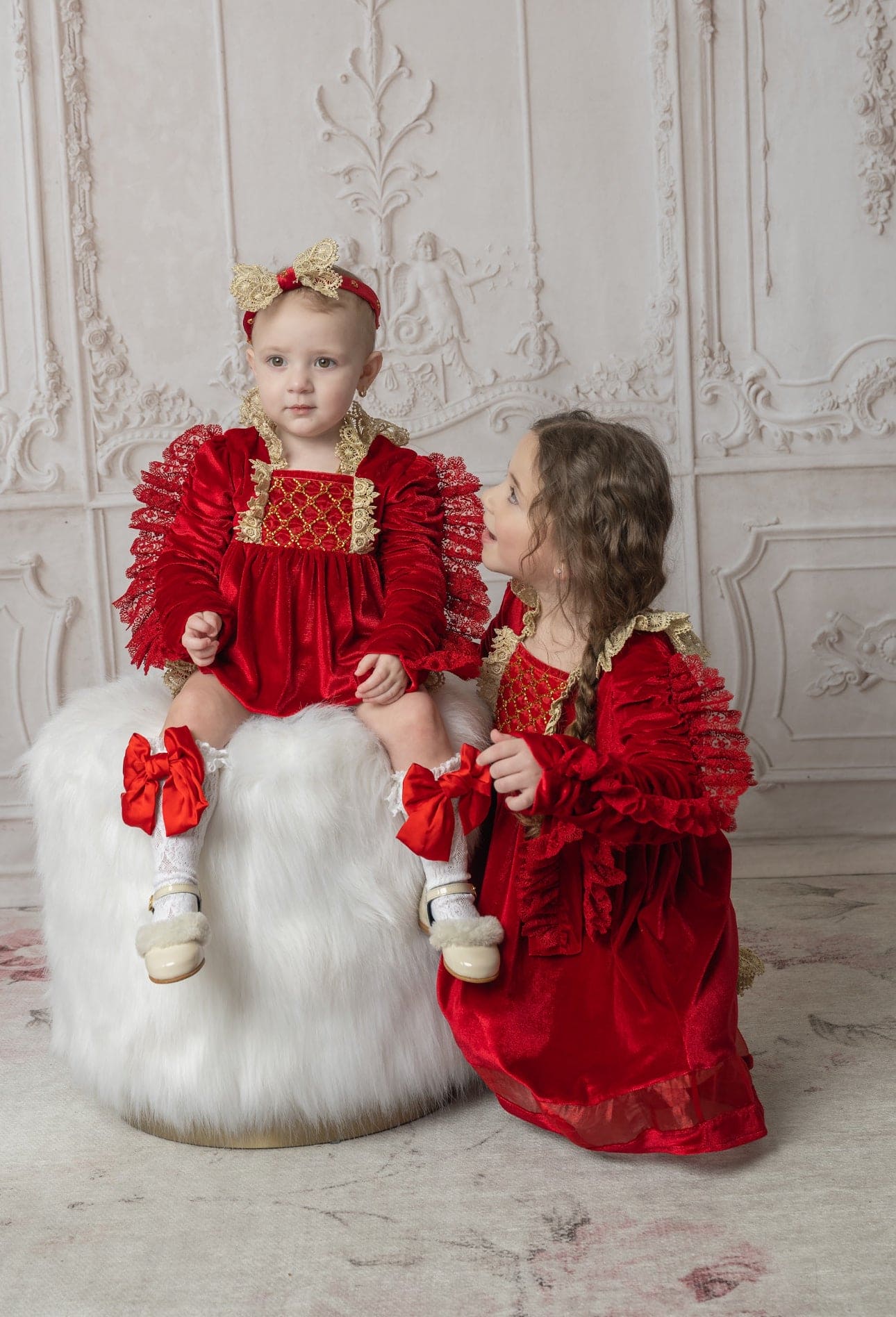 Victoria Red Velvet Romper - Image 14