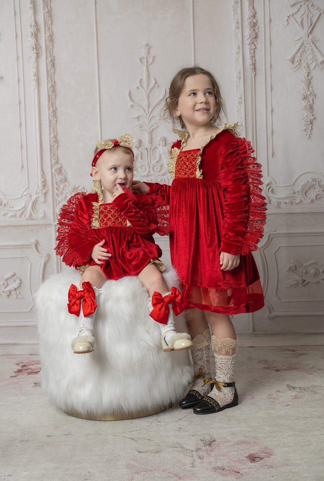 Victoria Red Velvet Romper - Image 16