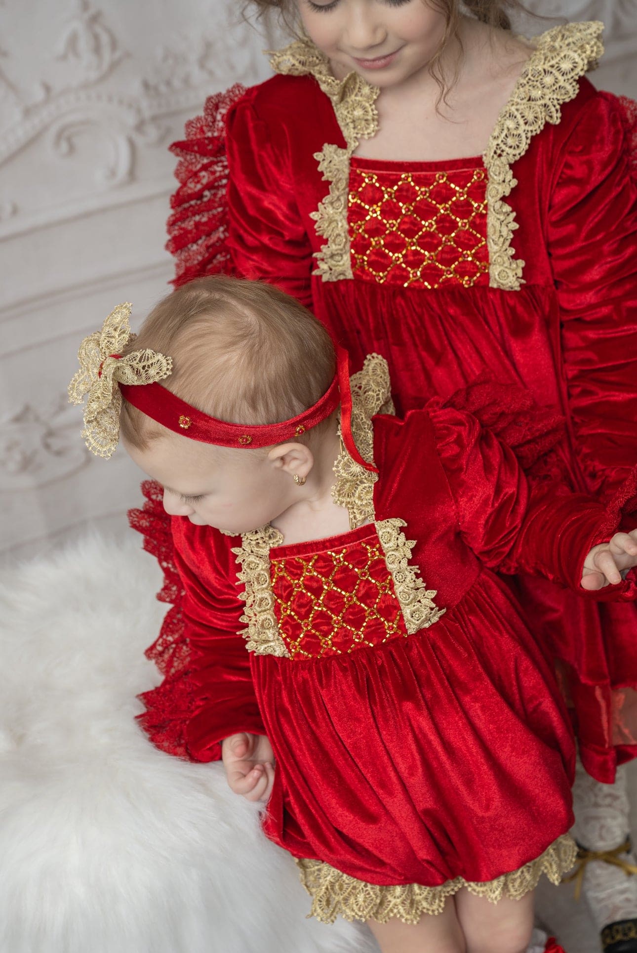 Victoria Red Velvet Romper - Image 18