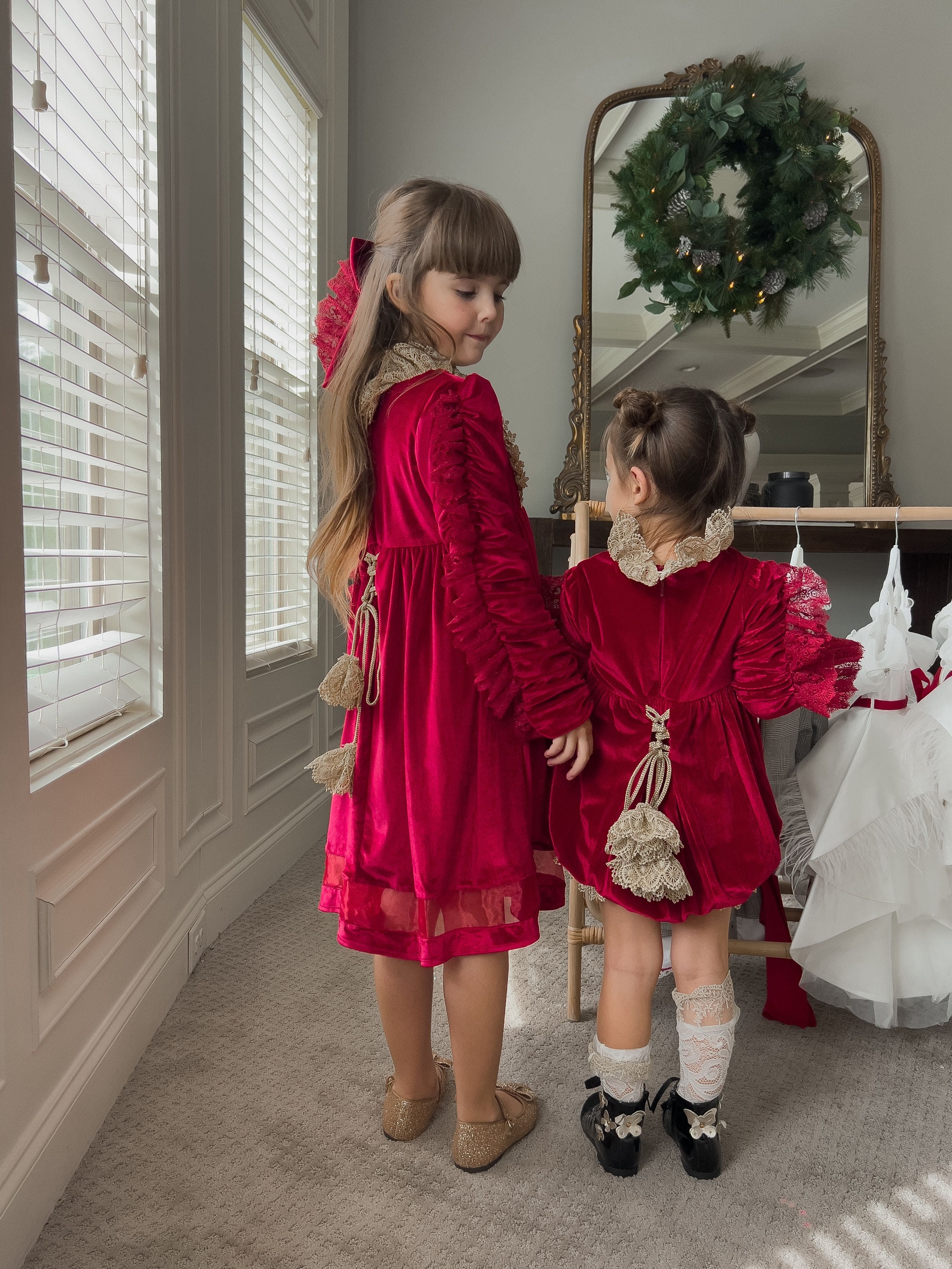 Victoria Red Velvet Romper - Image 22