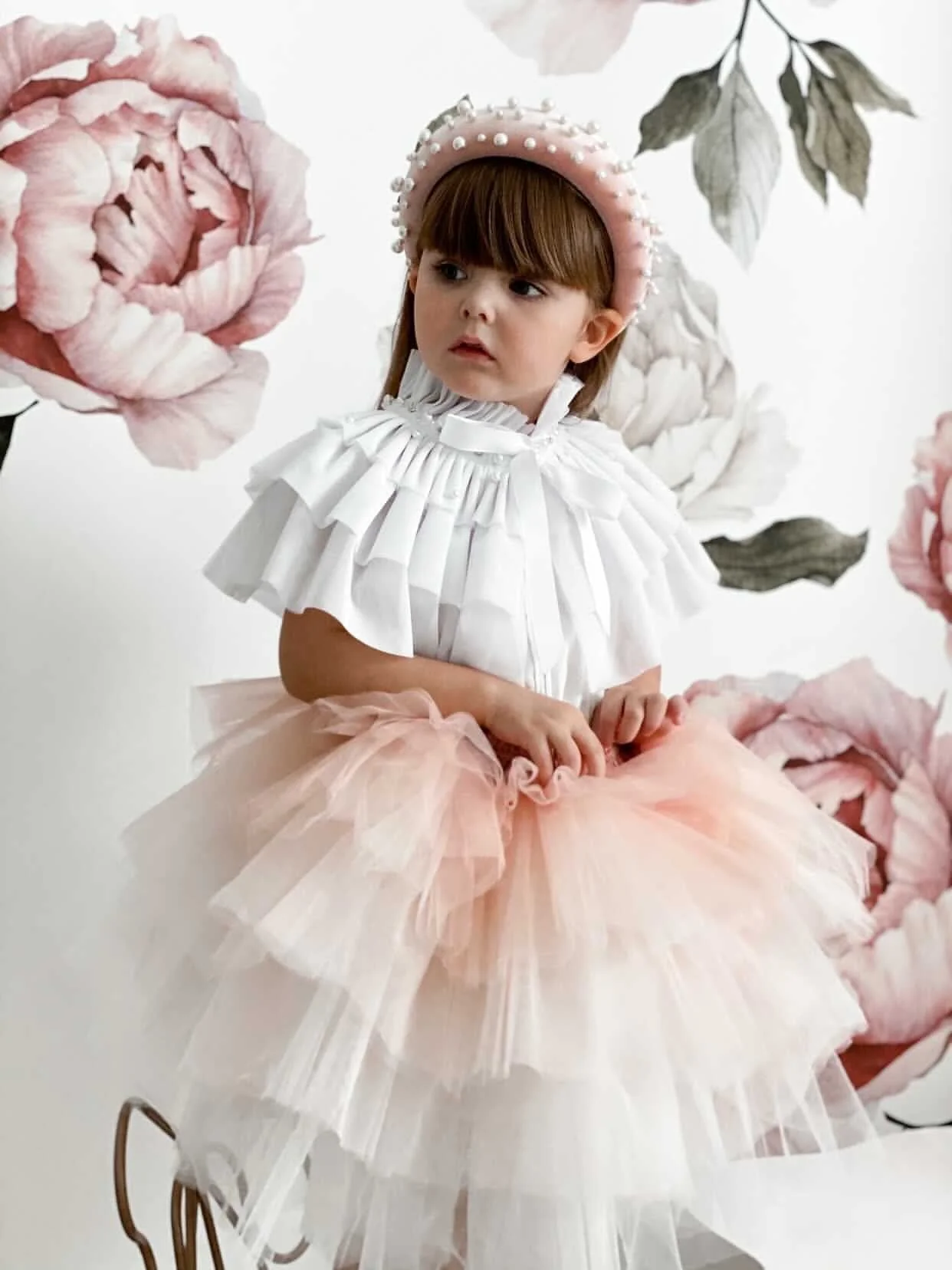 Victorian White Tulle Cape - Image 5