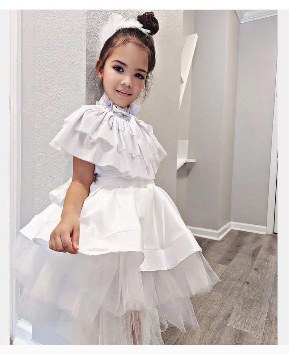 Victorian White Tulle Cape - Image 8