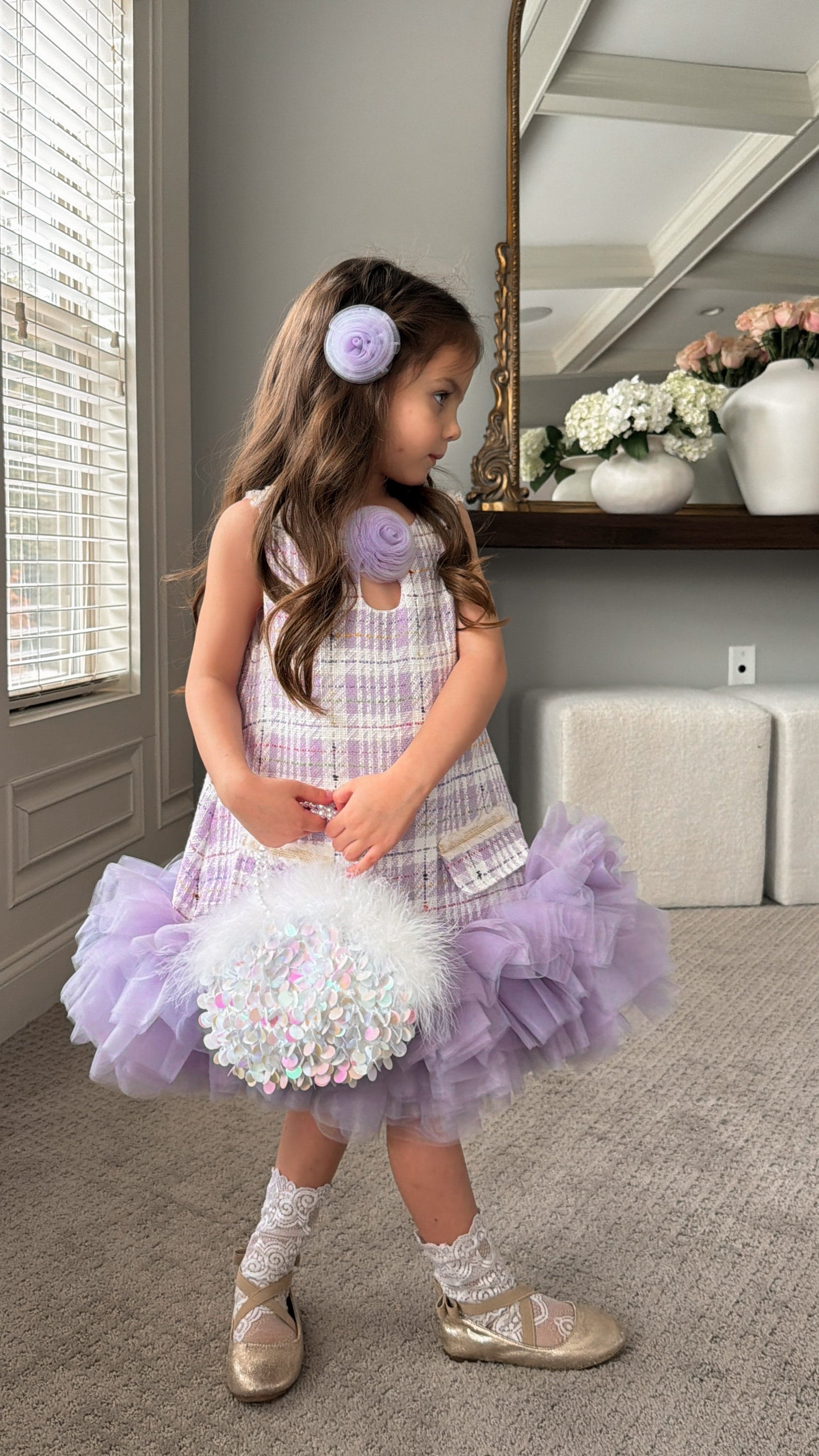 Sequin Feather Hand Bag - Image 8