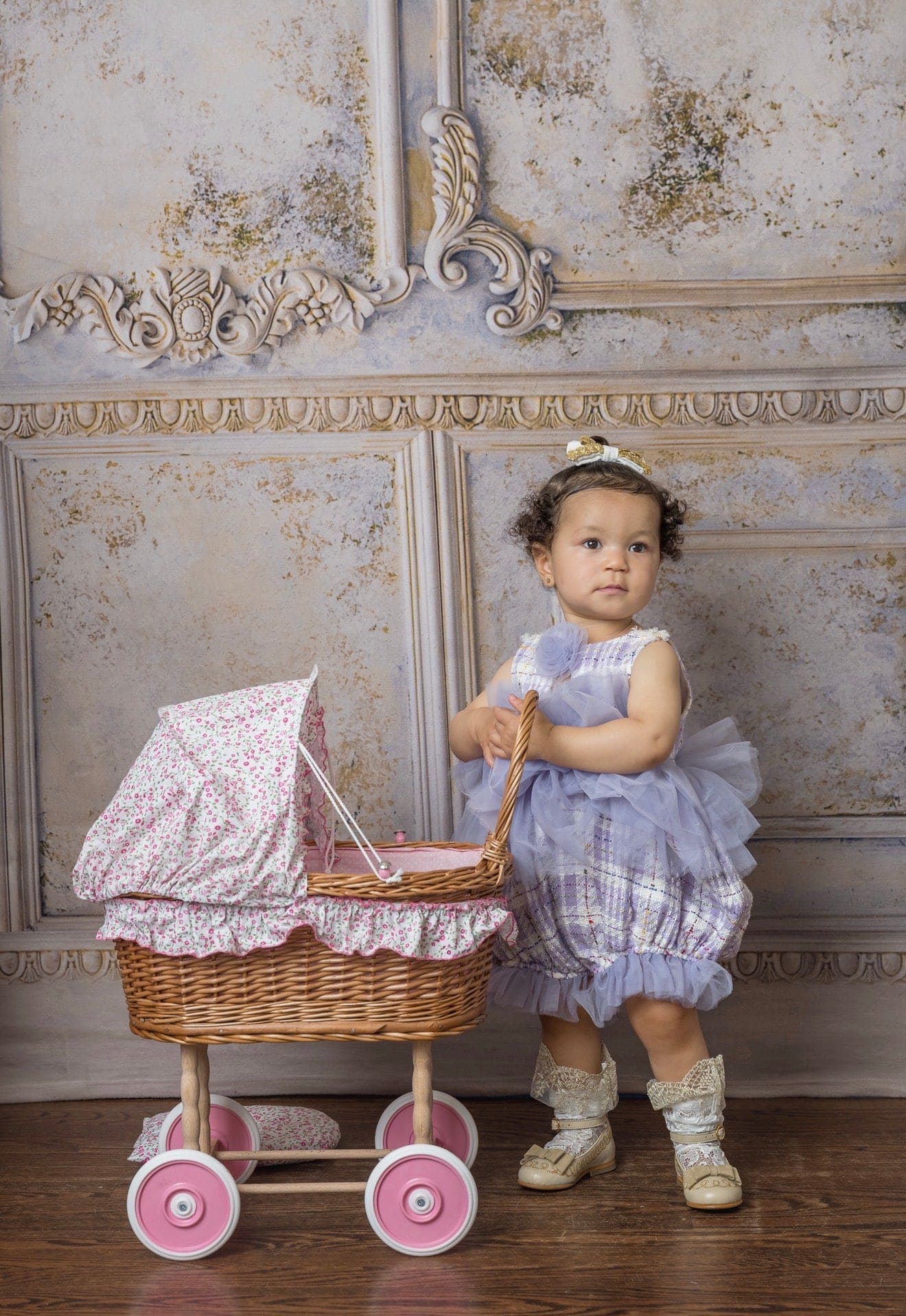 Violet Tweed and Tulle Romper - Image 2