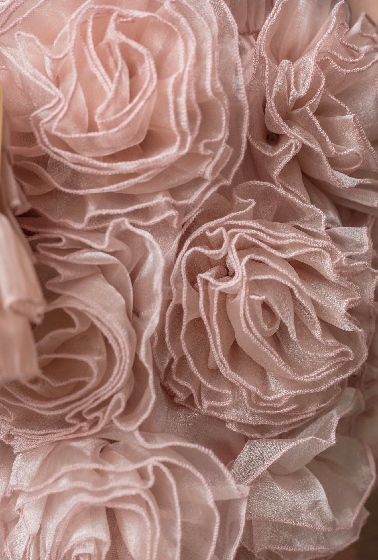 Vivian Dusty Pink Organza Skirt - Image 11