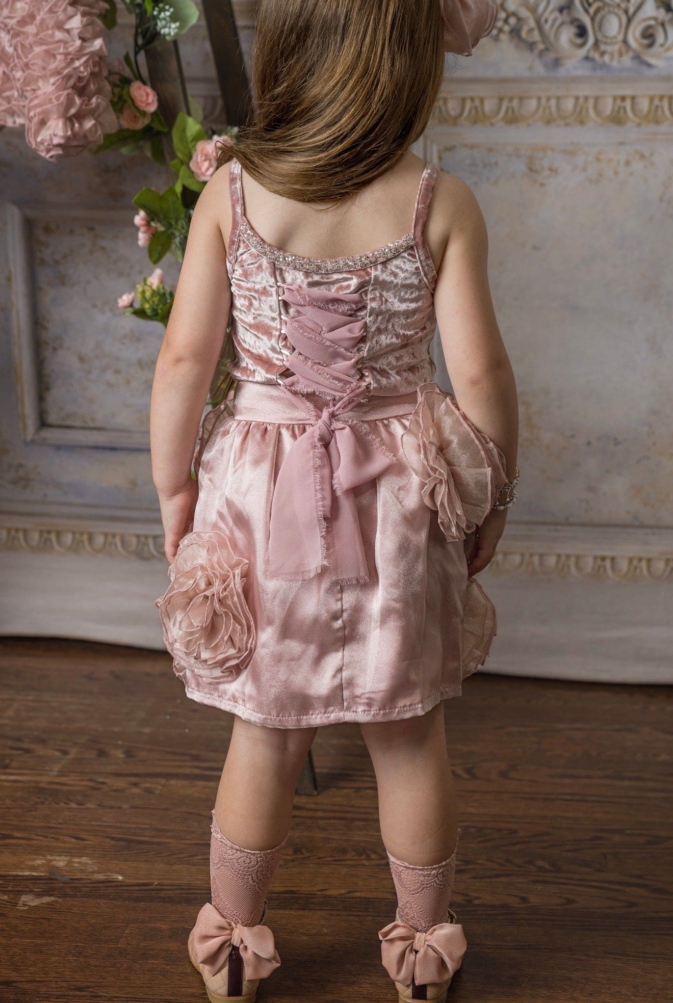 Vivian Dusty Pink Velour Tank Top - Image 2