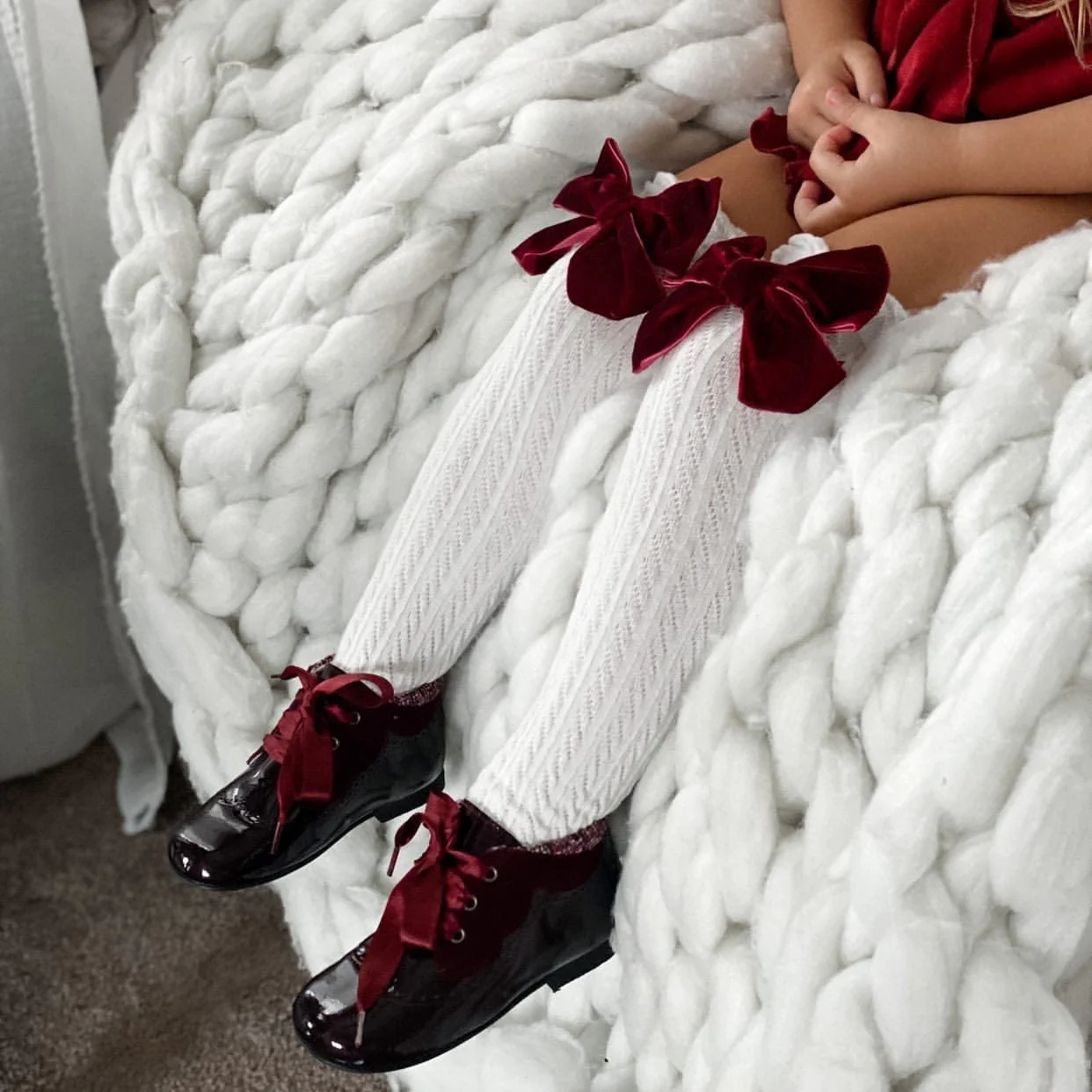 White Knee High Socks - Image 7