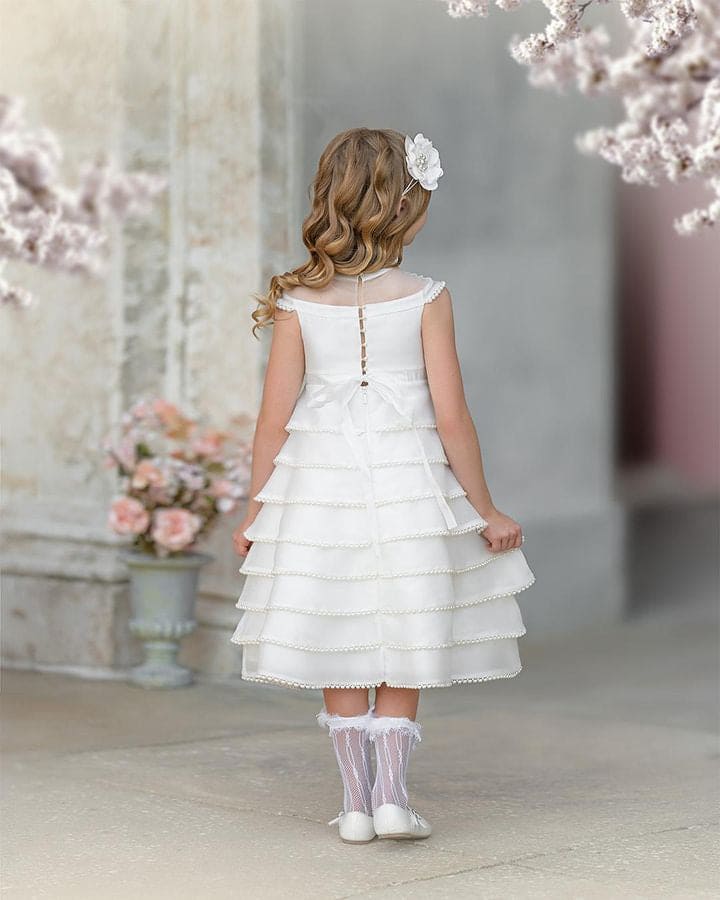 White Pearl Ceremony Dress - Image 3