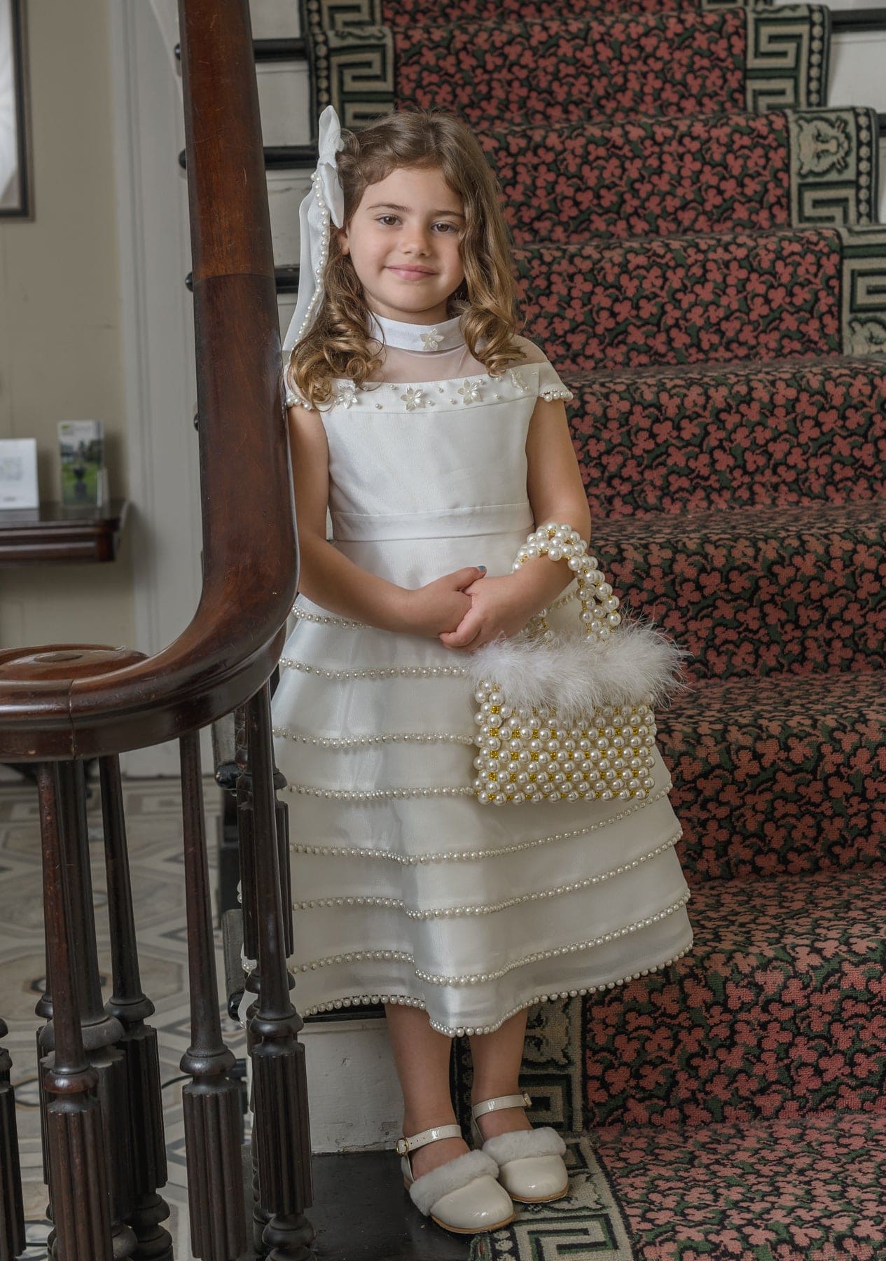 White Pearl Ceremony Dress - Image 4