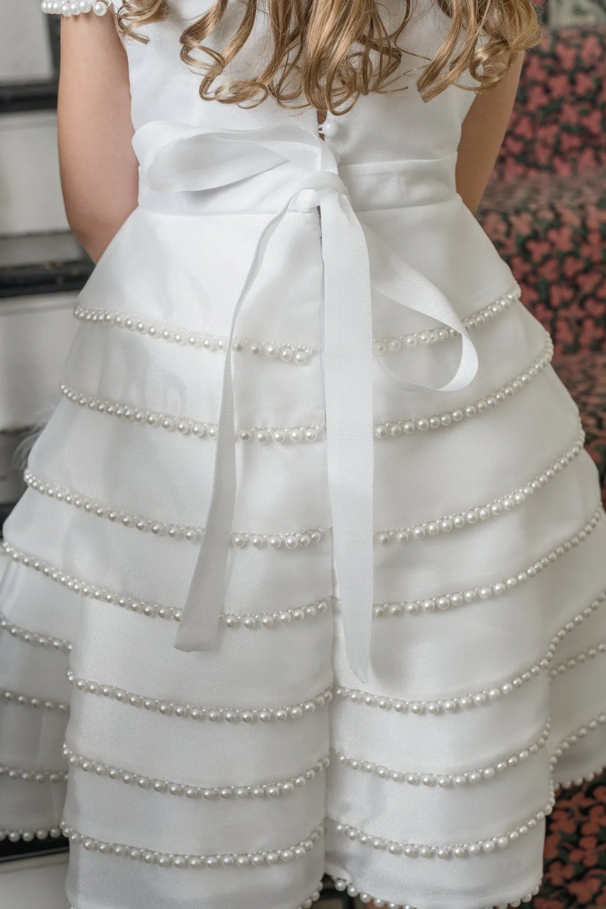 White Pearl Ceremony Dress - Image 5