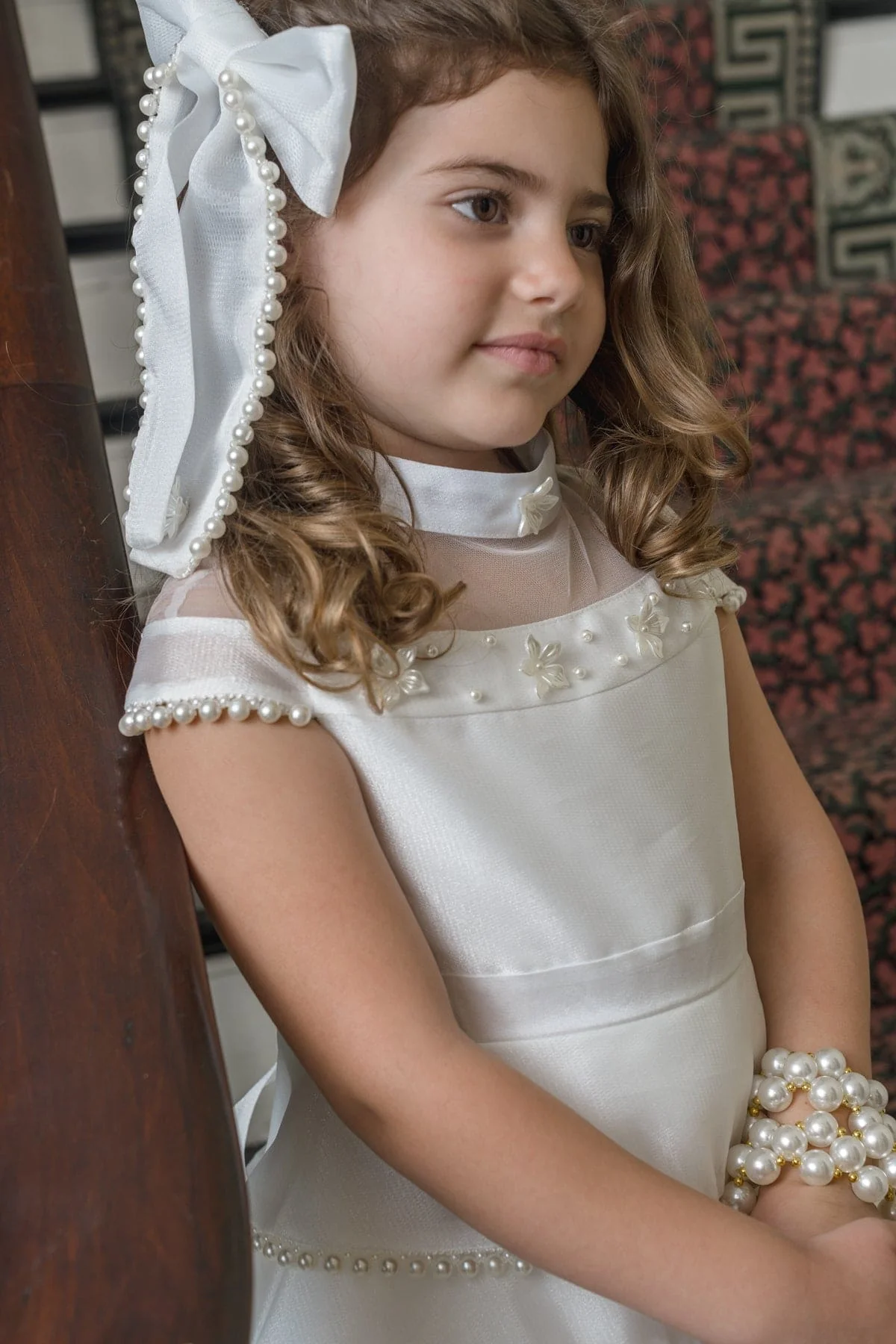 White Pearl Ceremony Dress - Image 7