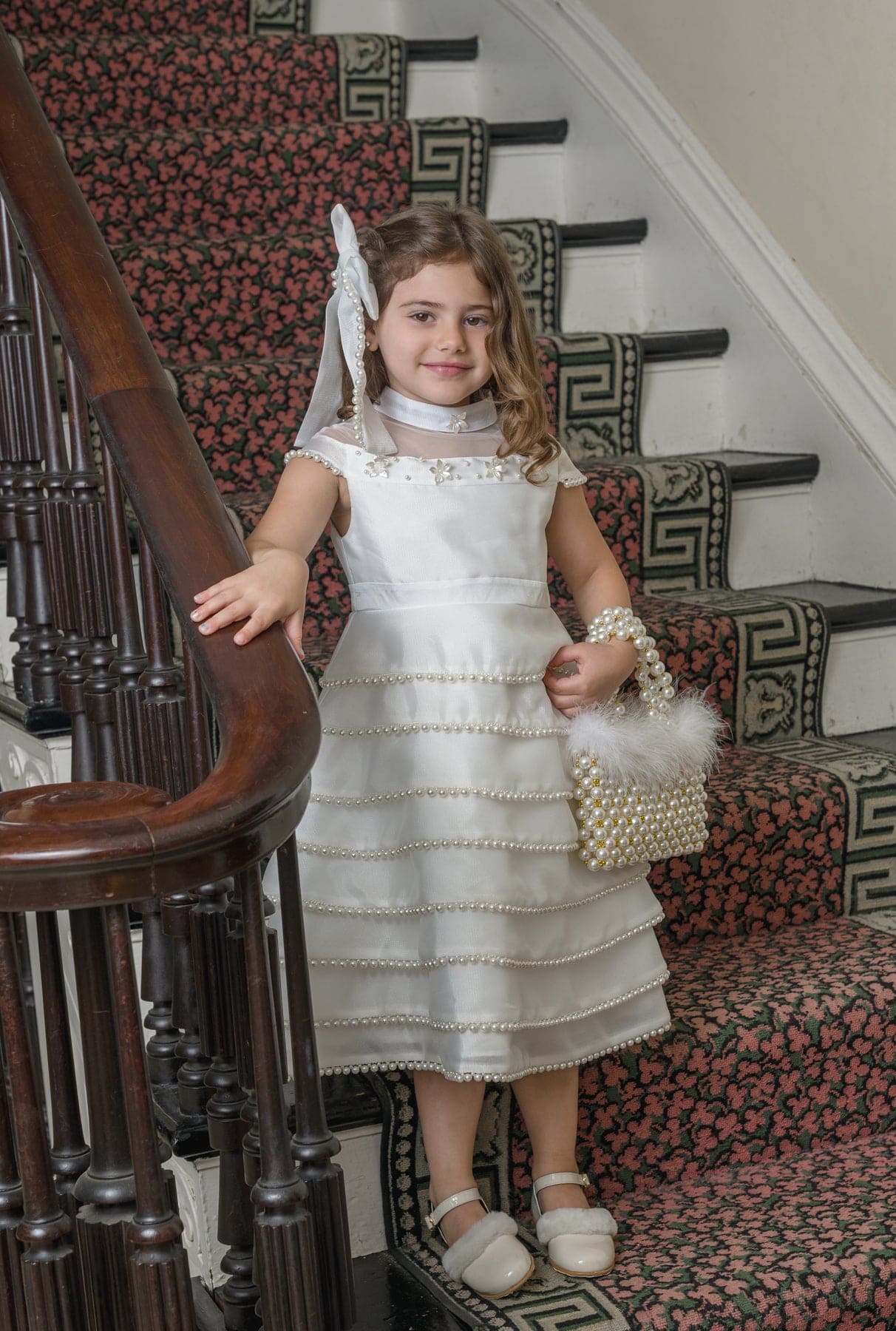 White Pearl Ceremony Dress - Image 9
