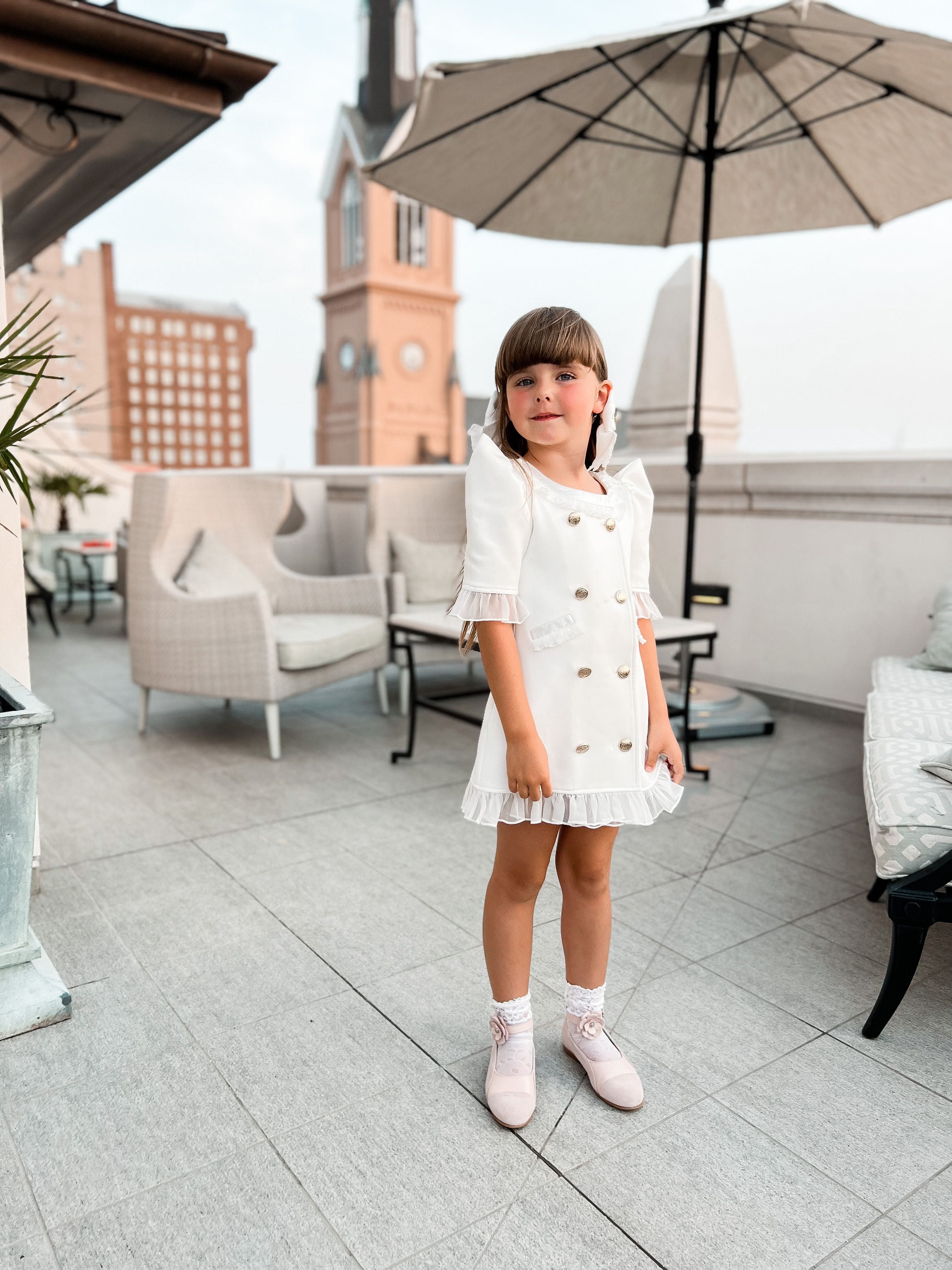 White Tuxedo Dress - Image 12