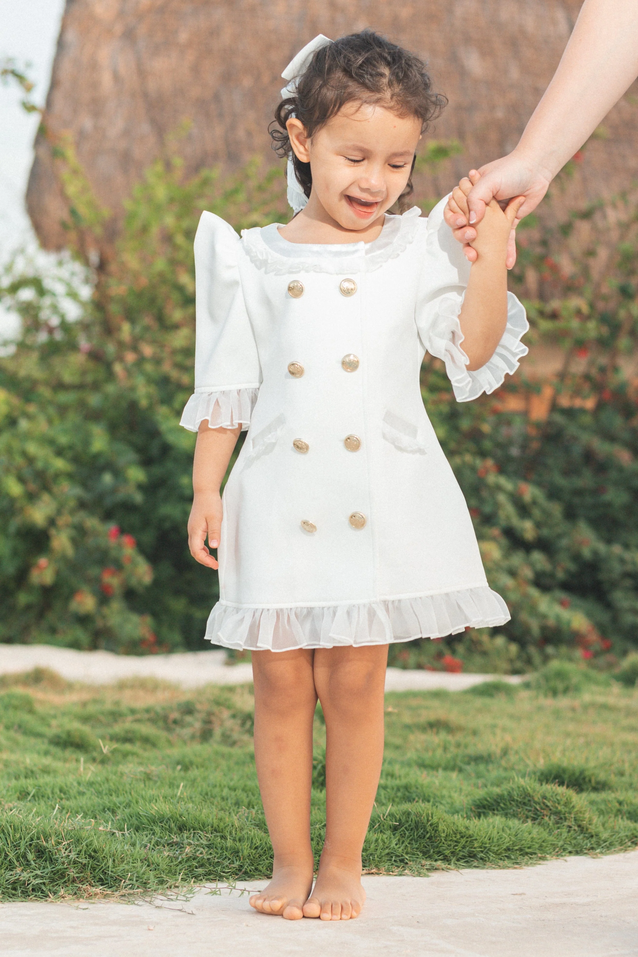 White Tuxedo Dress - Image 3