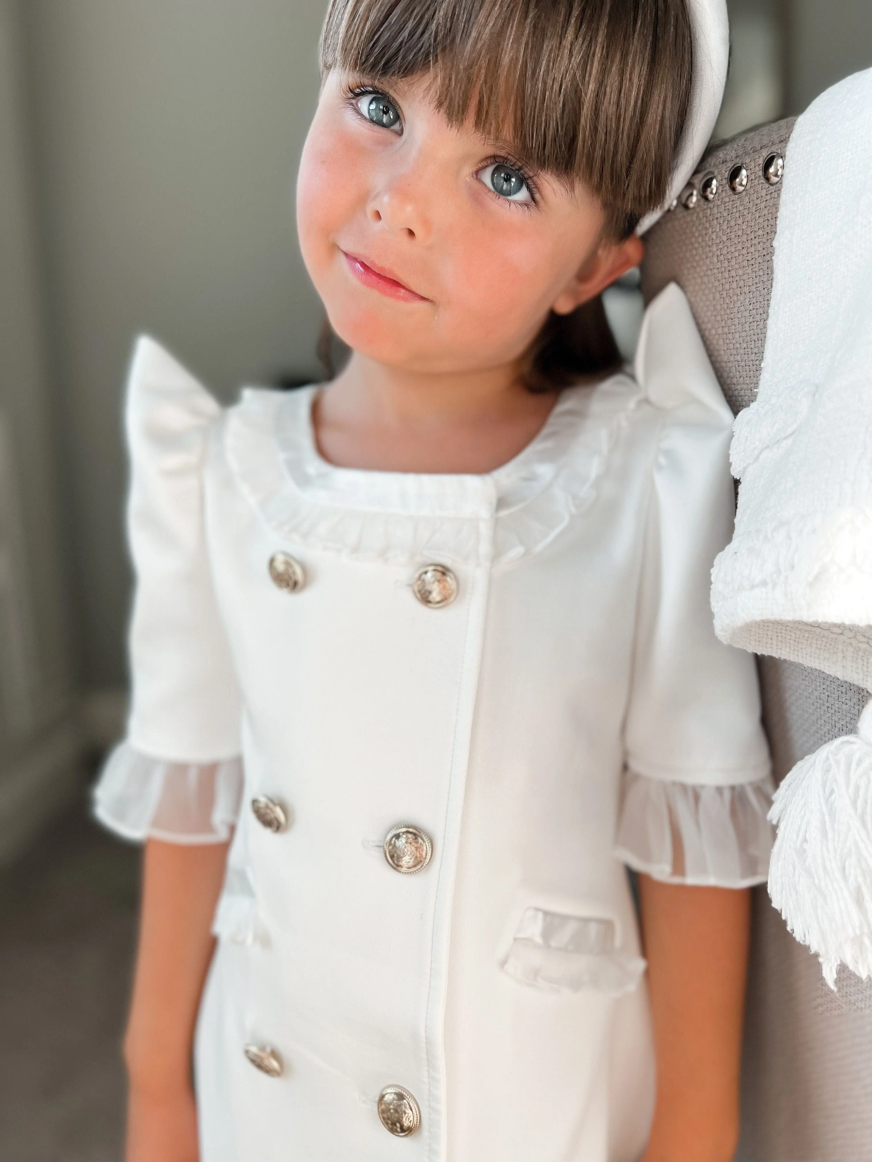 White Tuxedo Dress - Image 9