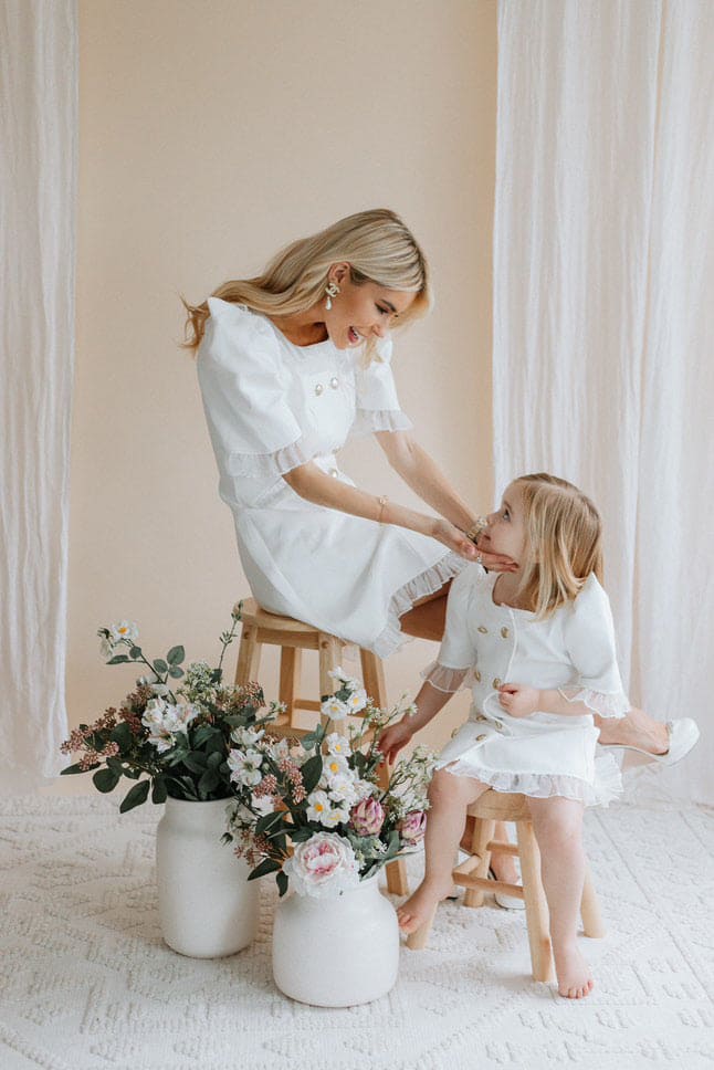 White Tuxedo Mom Dress - Image 5