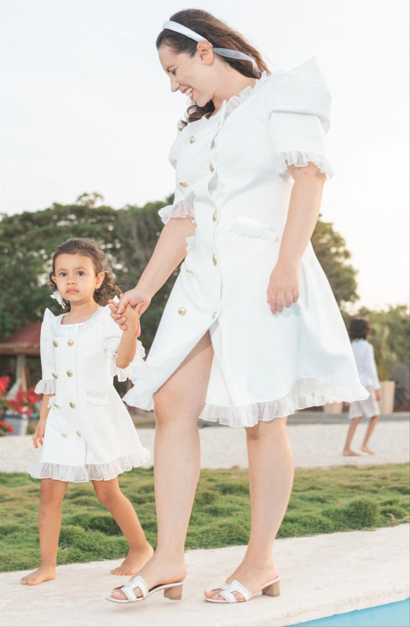 White Tuxedo Mom Dress - Image 9