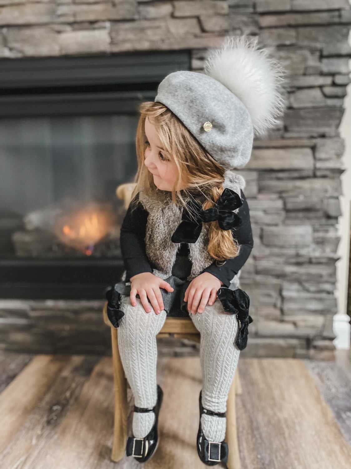 Wool Beret with Pom Pom - Image 23