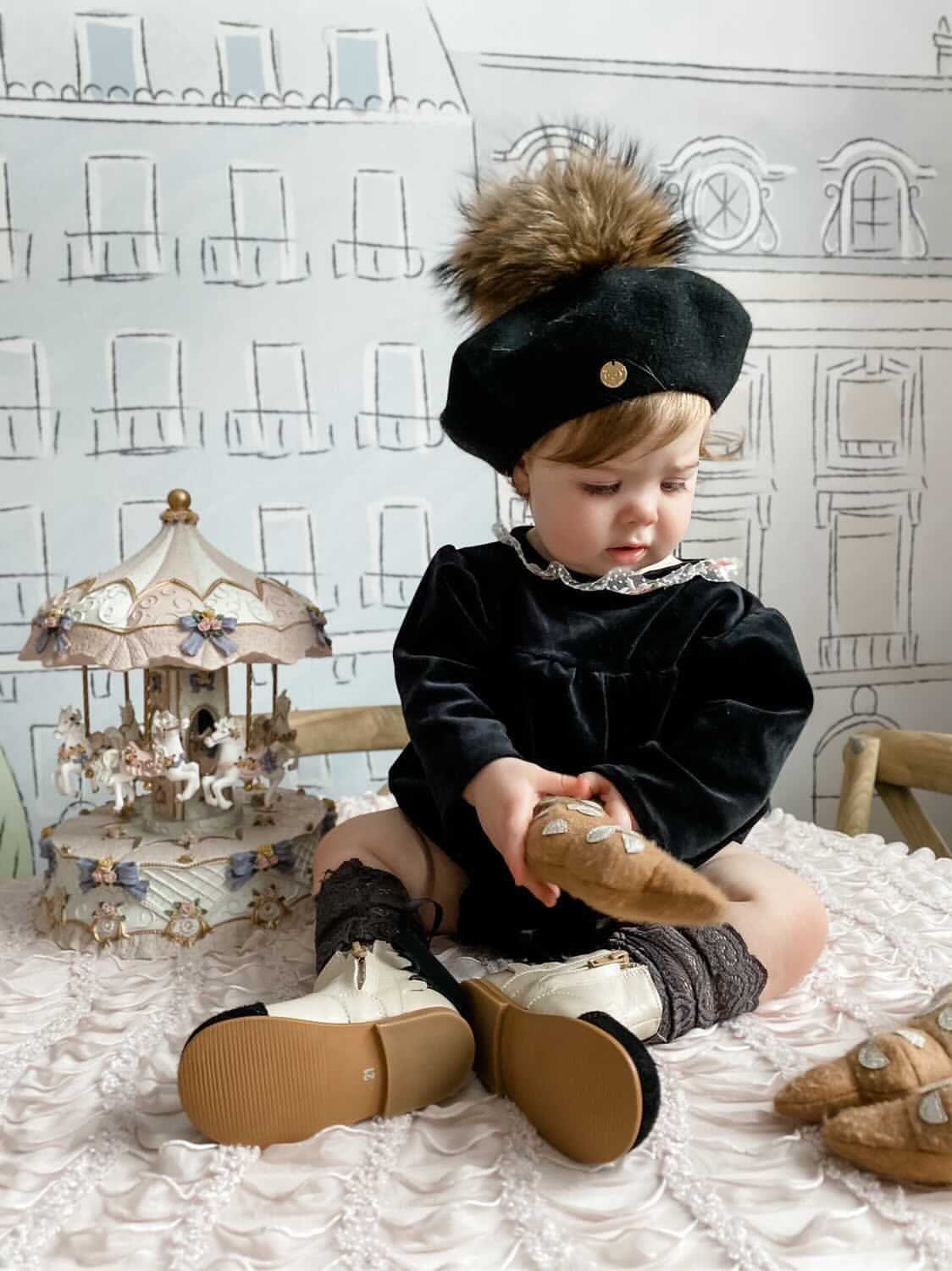 Wool Beret with Pom Pom - Image 25