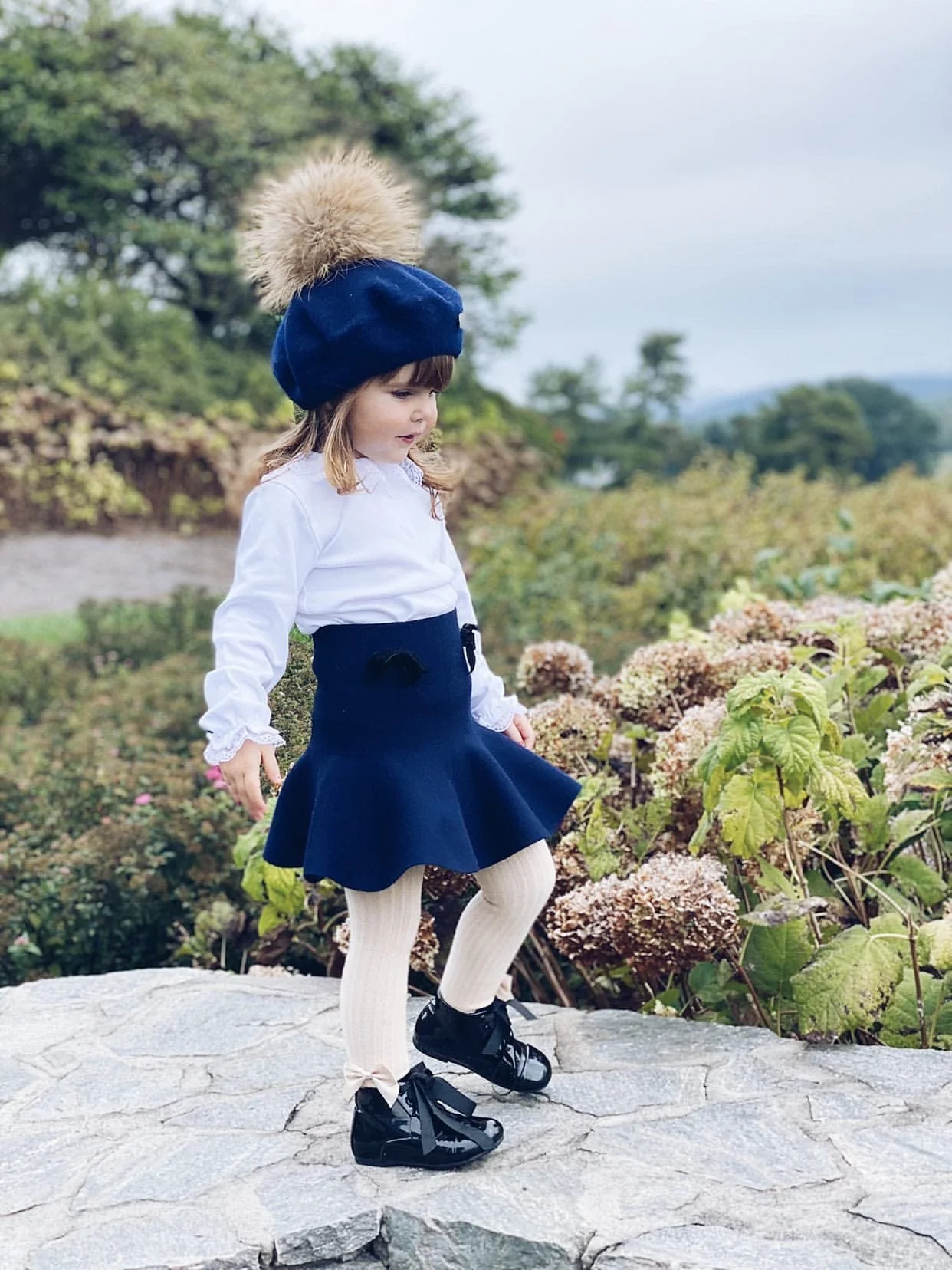 Wool Beret with Pom Pom - Image 9